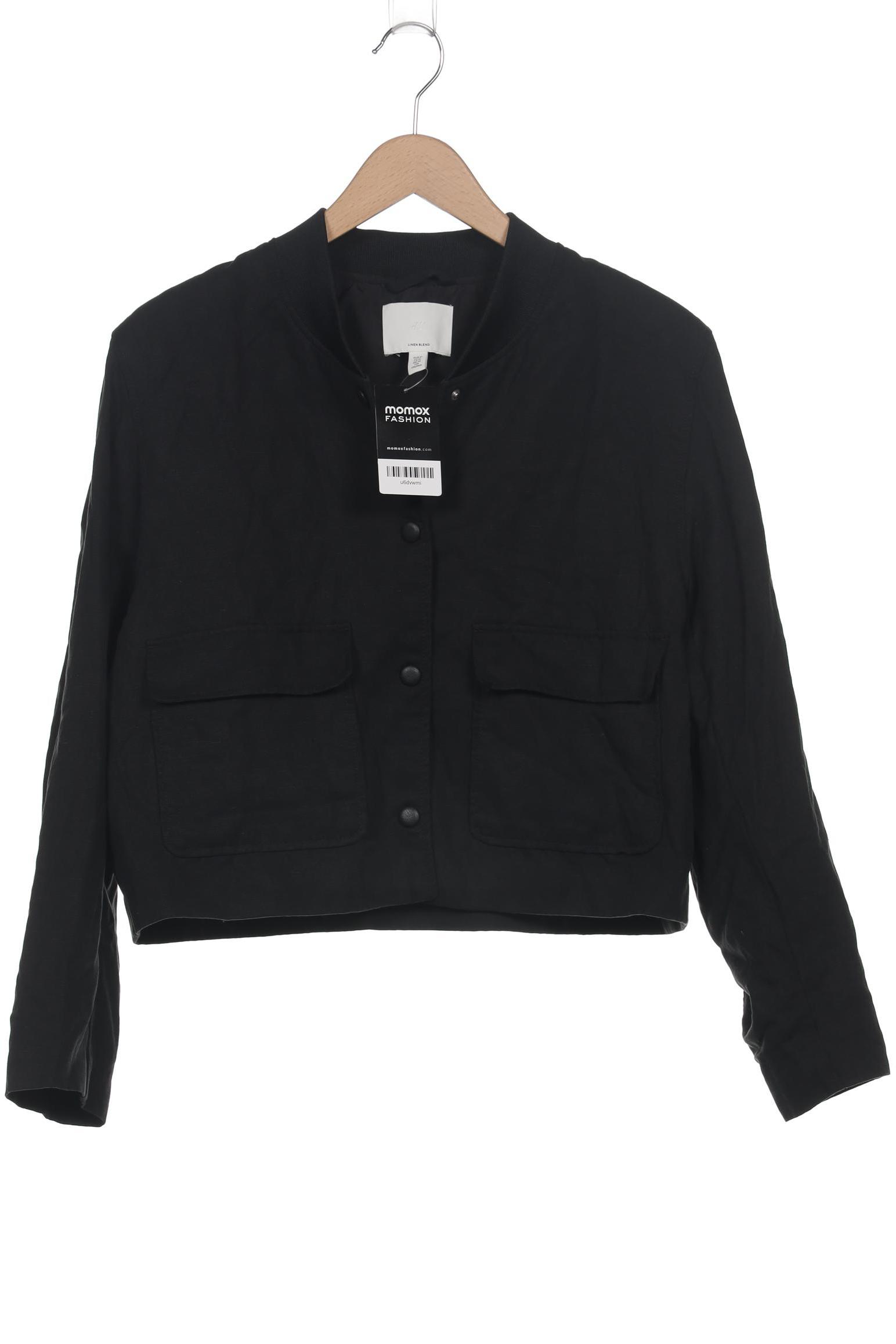 

H&M Damen Jacke, schwarz, Gr. 38