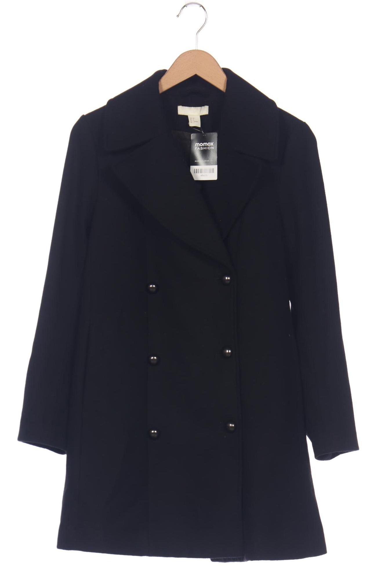 

H&M Damen Mantel, schwarz, Gr. 38