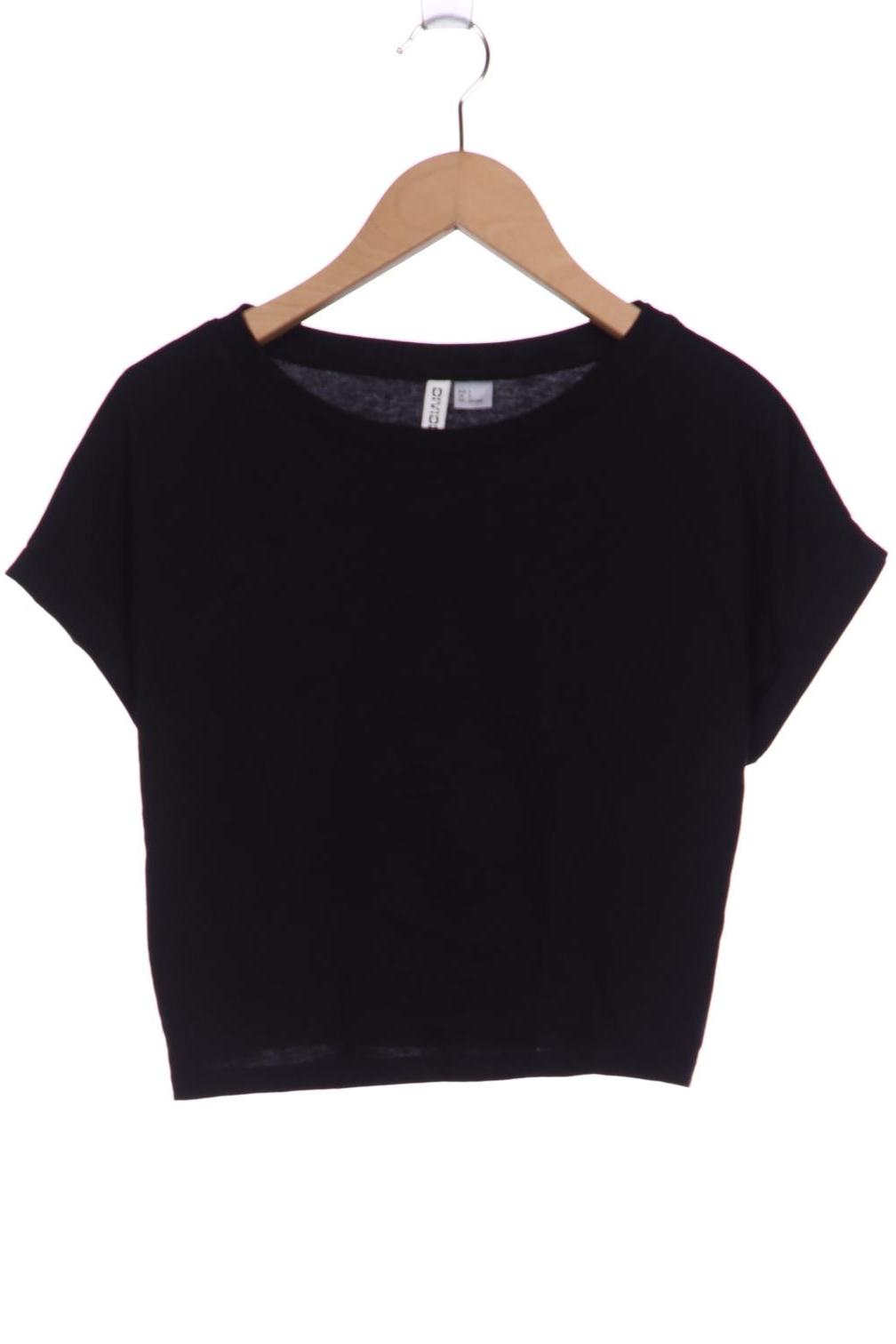 

H&M Damen T-Shirt, schwarz, Gr. 36