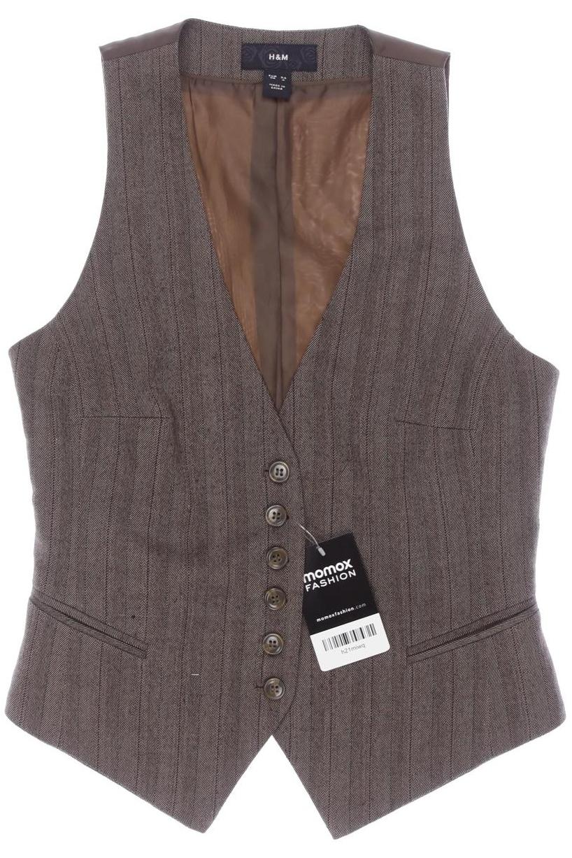 

H&M Damen Weste, braun, Gr. 34