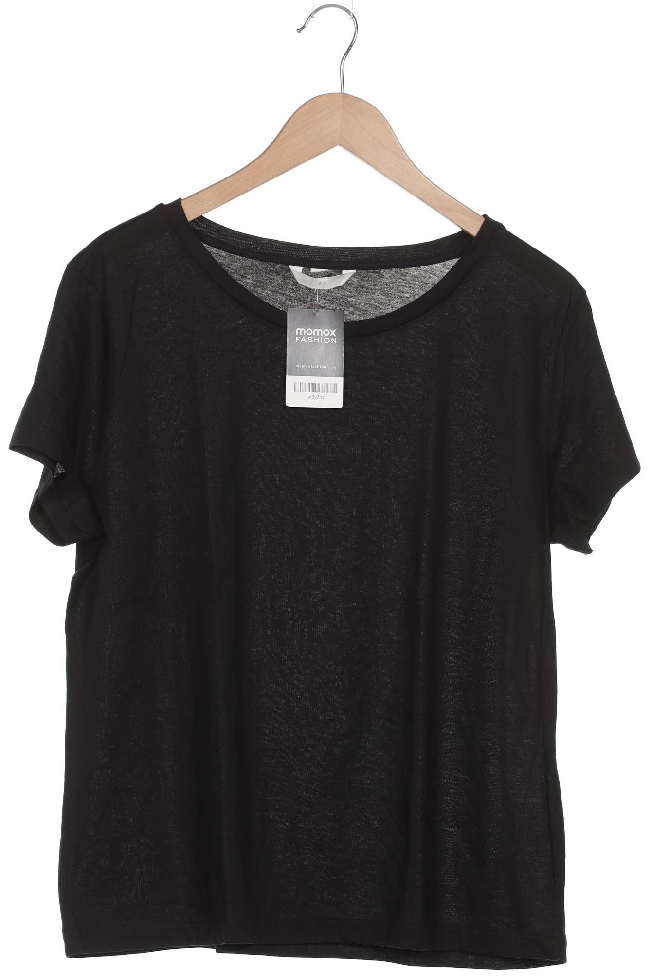 

H&M Damen T-Shirt, schwarz, Gr. 46