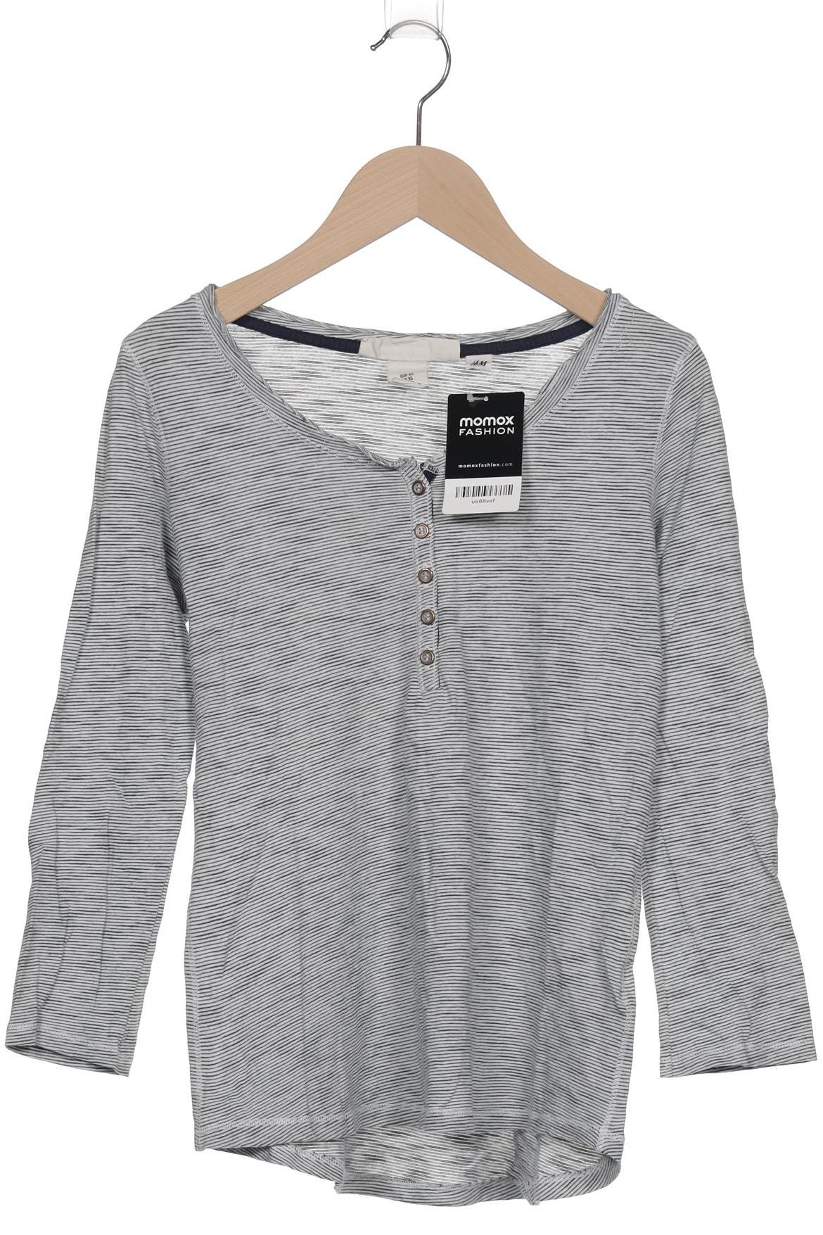 

H&M Damen Langarmshirt, marineblau, Gr. 34