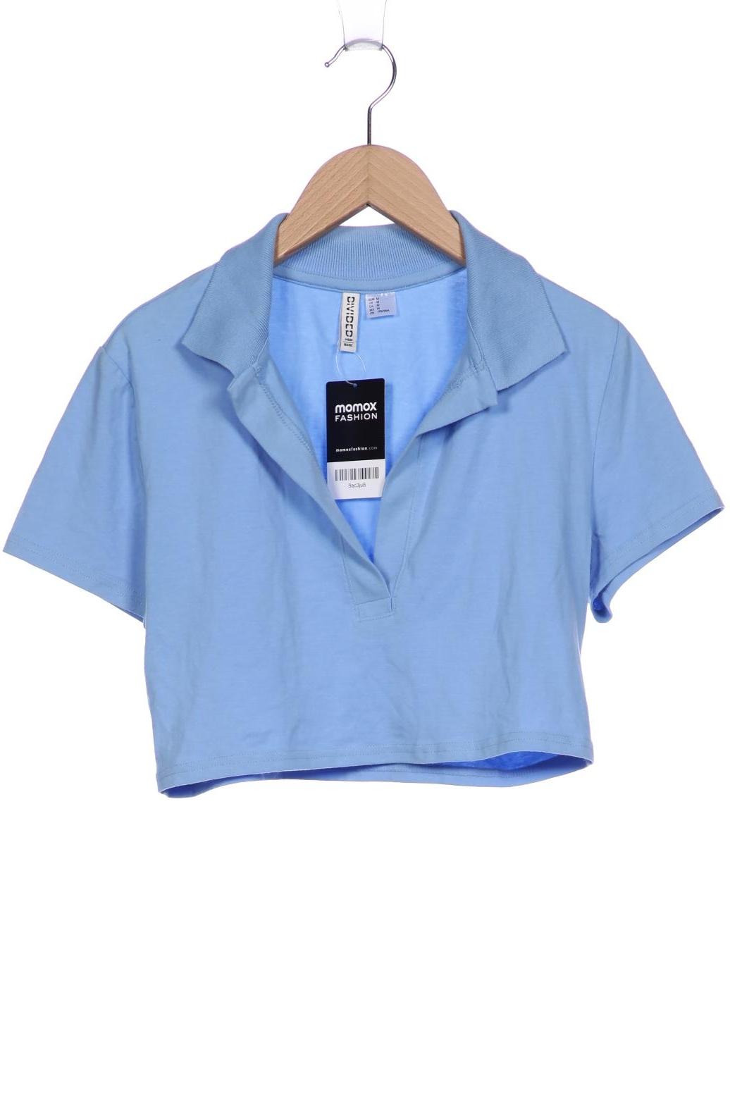 

H&M Damen Poloshirt, blau, Gr. 38
