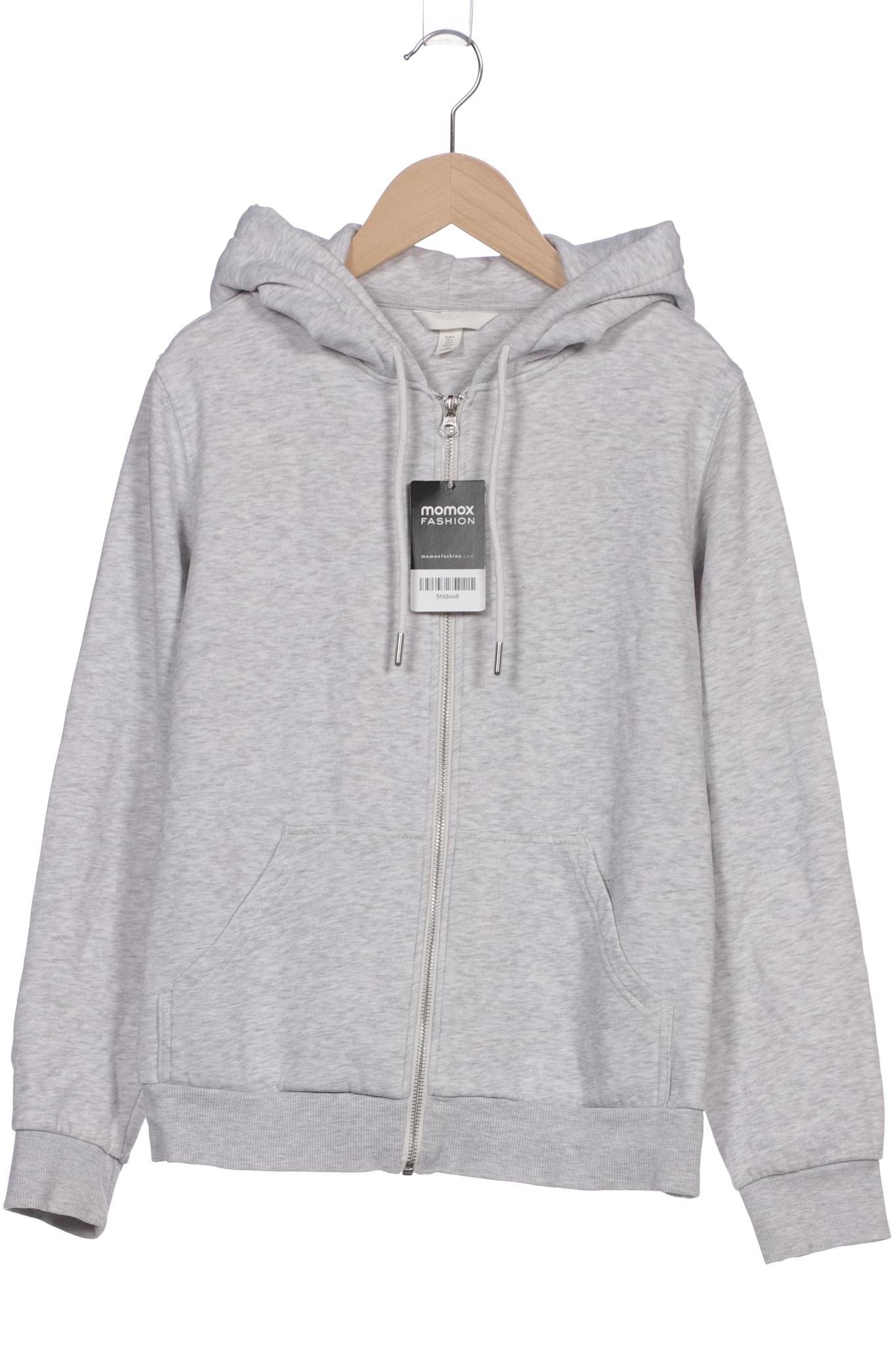 

H&M Damen Kapuzenpullover, grau, Gr. 36