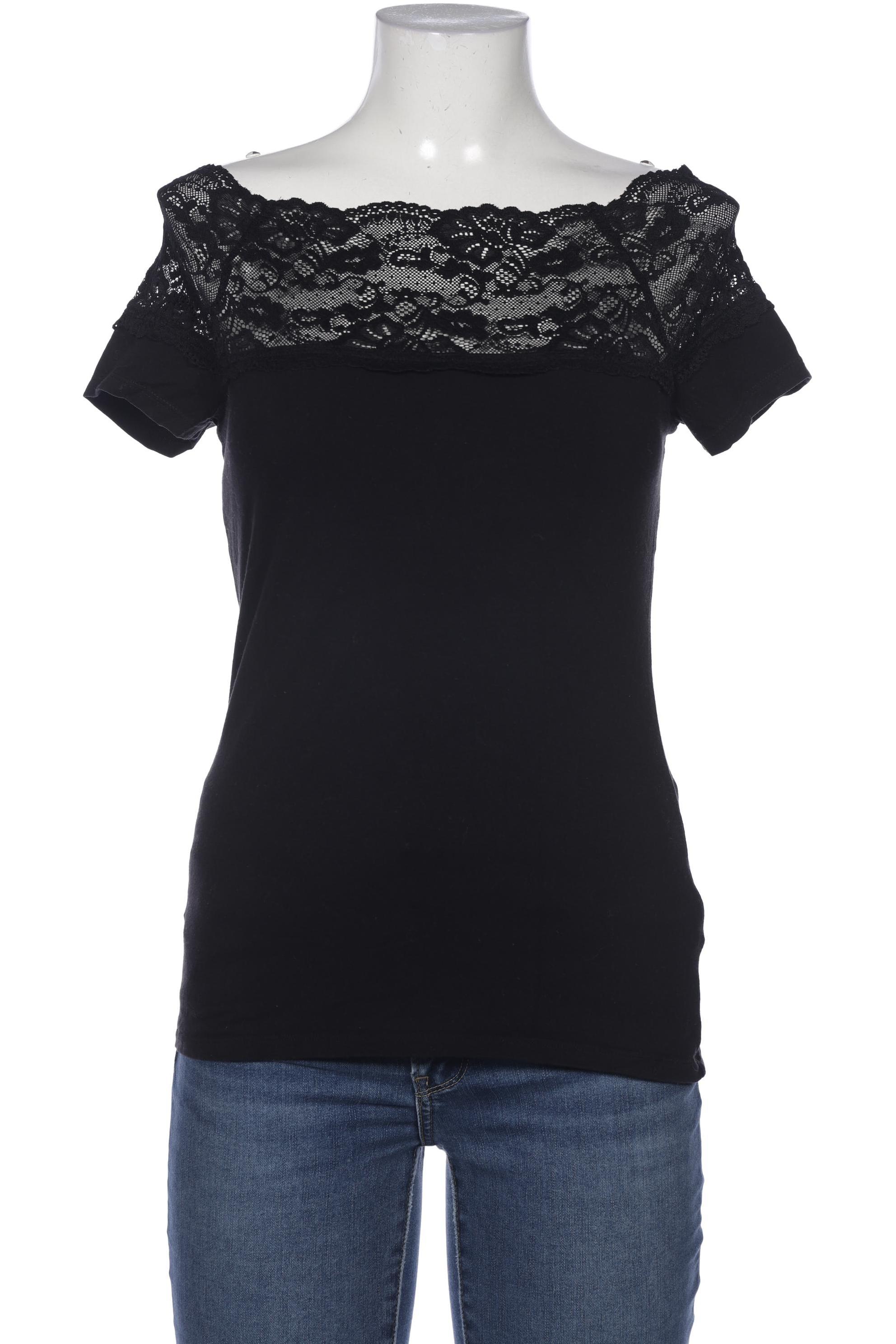 

H&M Damen T-Shirt, schwarz