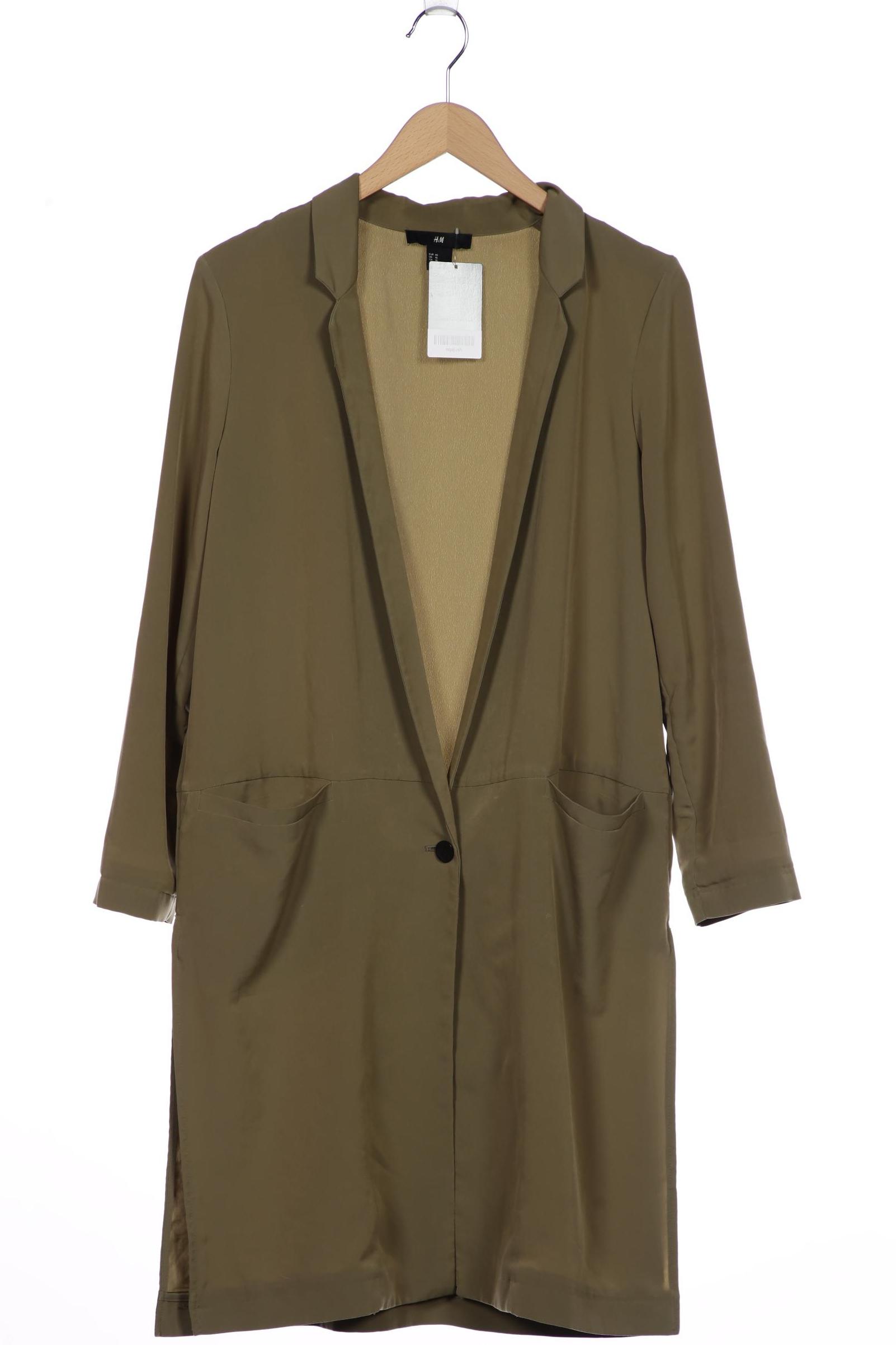 

H&M Damen Mantel, grün, Gr. 40