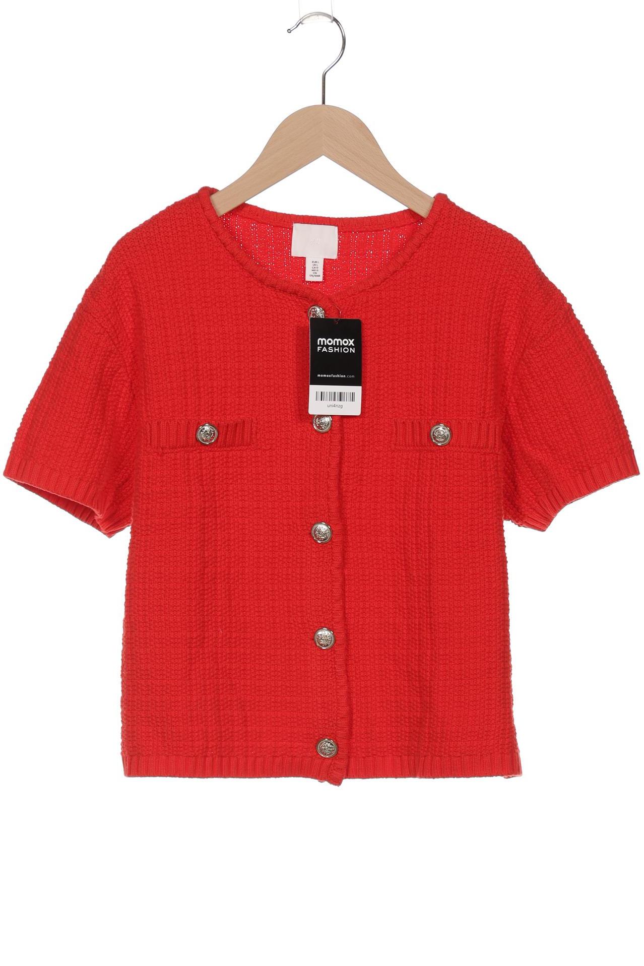 

H&M Damen Strickjacke, rot, Gr. 42