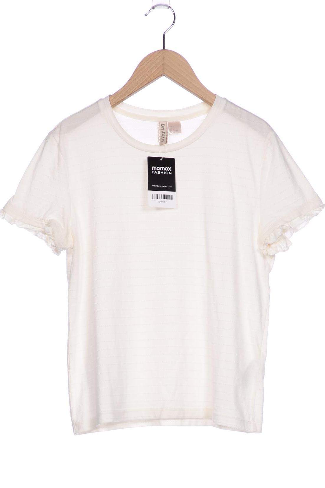 

H&M Damen T-Shirt, cremeweiß, Gr. 36