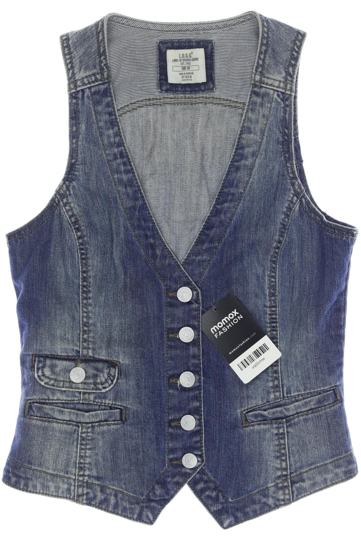 

H&M Damen Weste, marineblau, Gr. 36