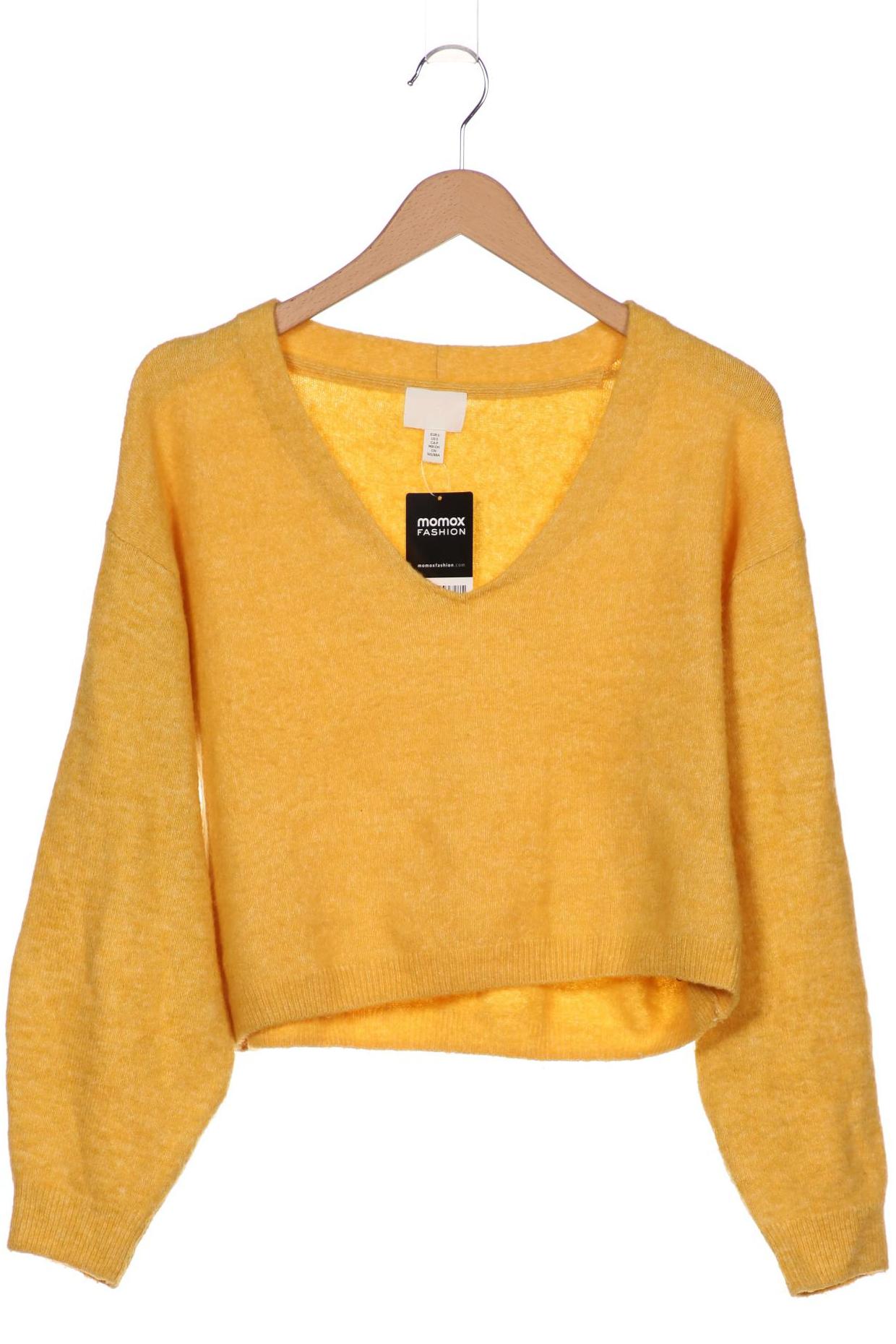 

H&M Damen Pullover, gelb, Gr. 36