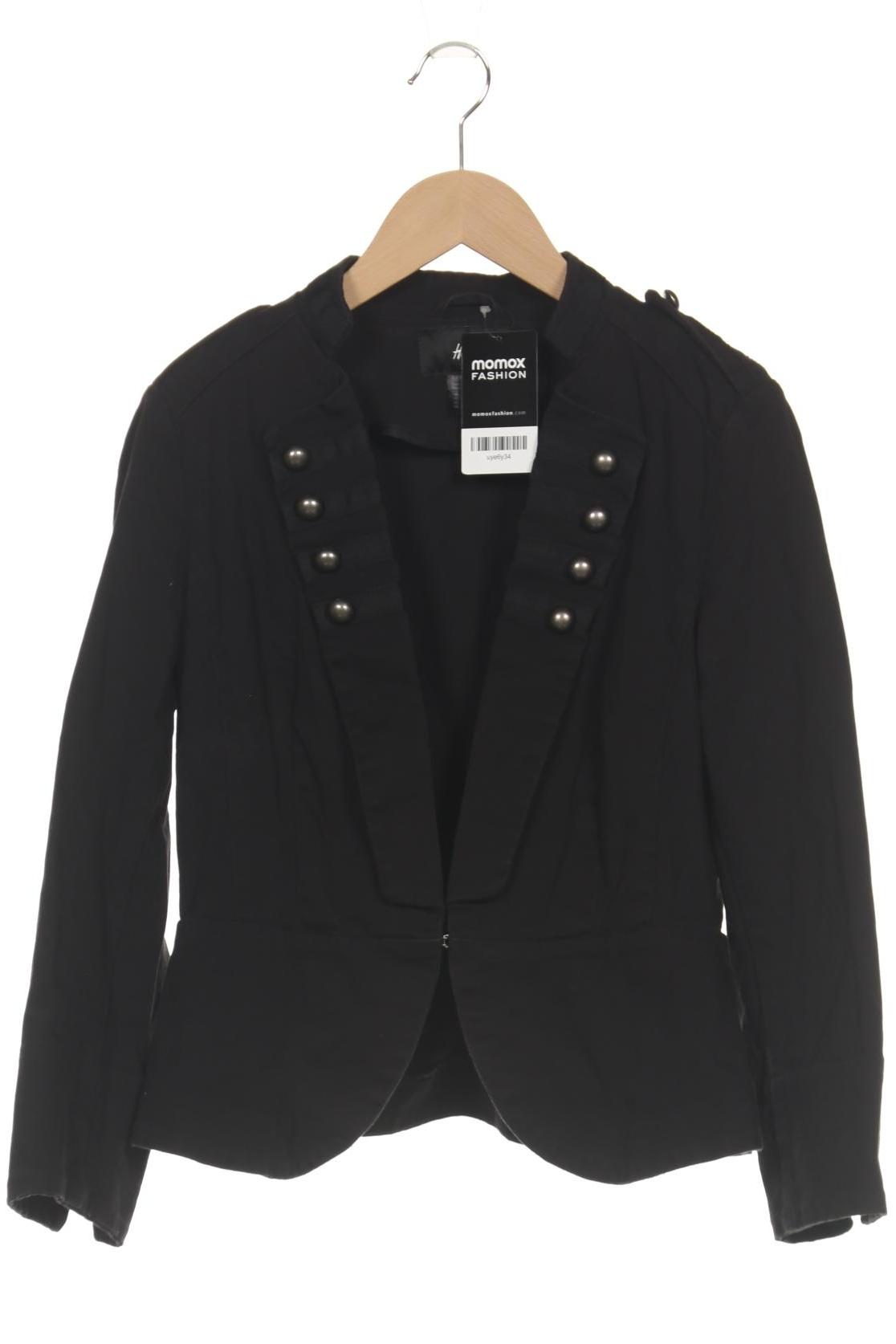 

H&M Damen Jacke, schwarz, Gr. 38