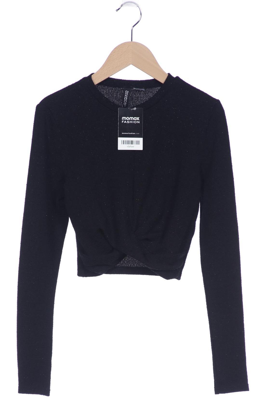 

H&M Damen Langarmshirt, schwarz, Gr. 36