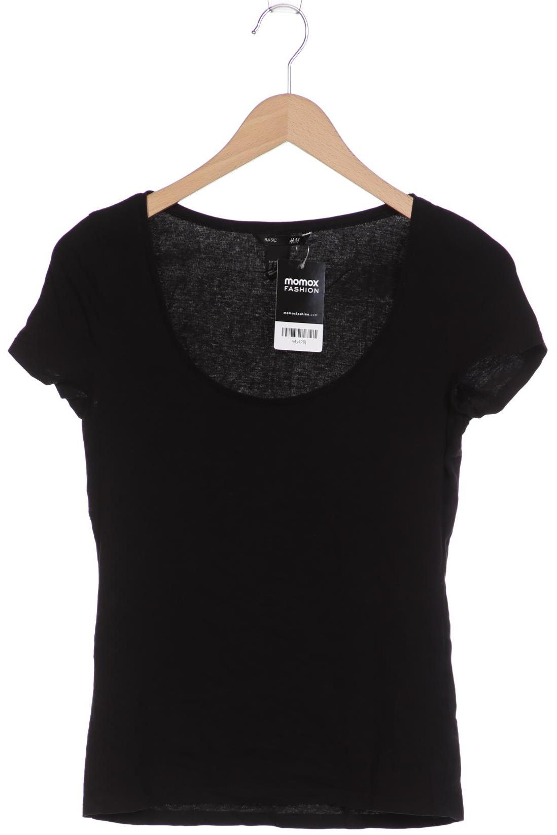 

H&M Damen T-Shirt, schwarz