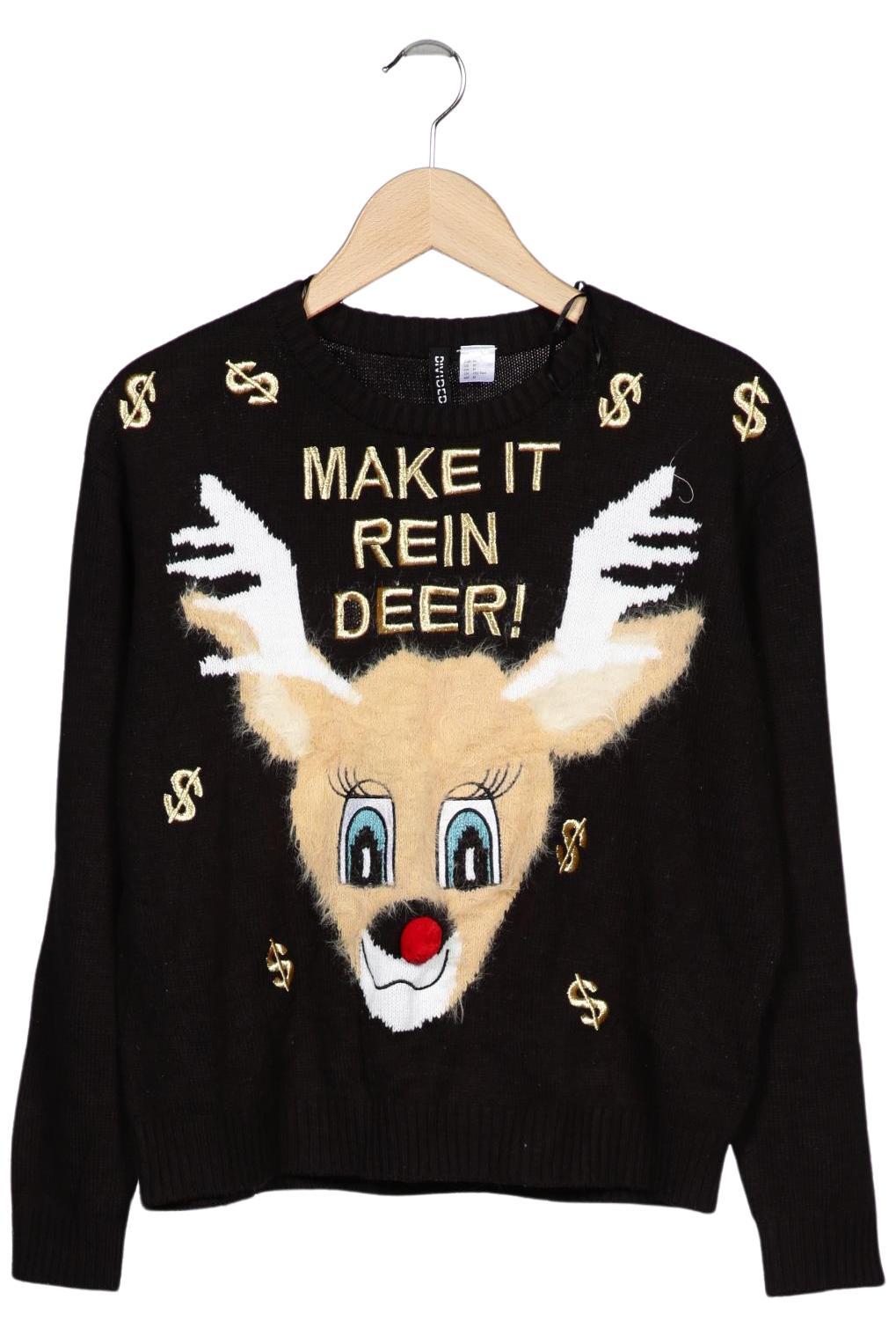 

H&M Damen Pullover, schwarz, Gr. 38