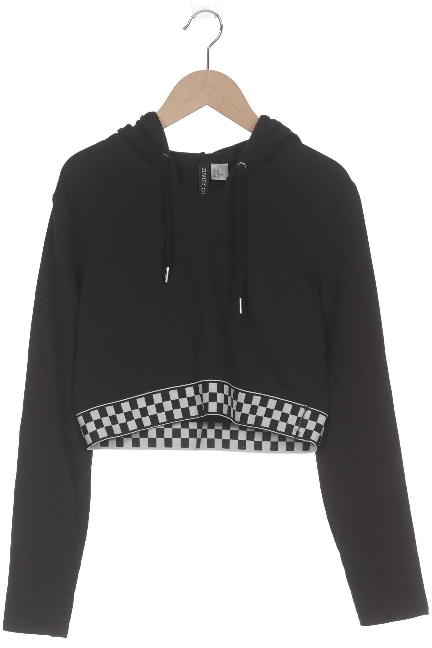 

H&M Damen Kapuzenpullover, schwarz, Gr. 38
