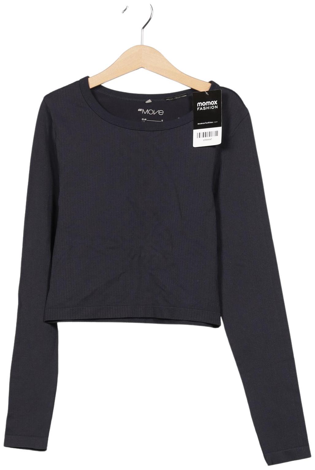 

H&M Damen Langarmshirt, marineblau, Gr. 36