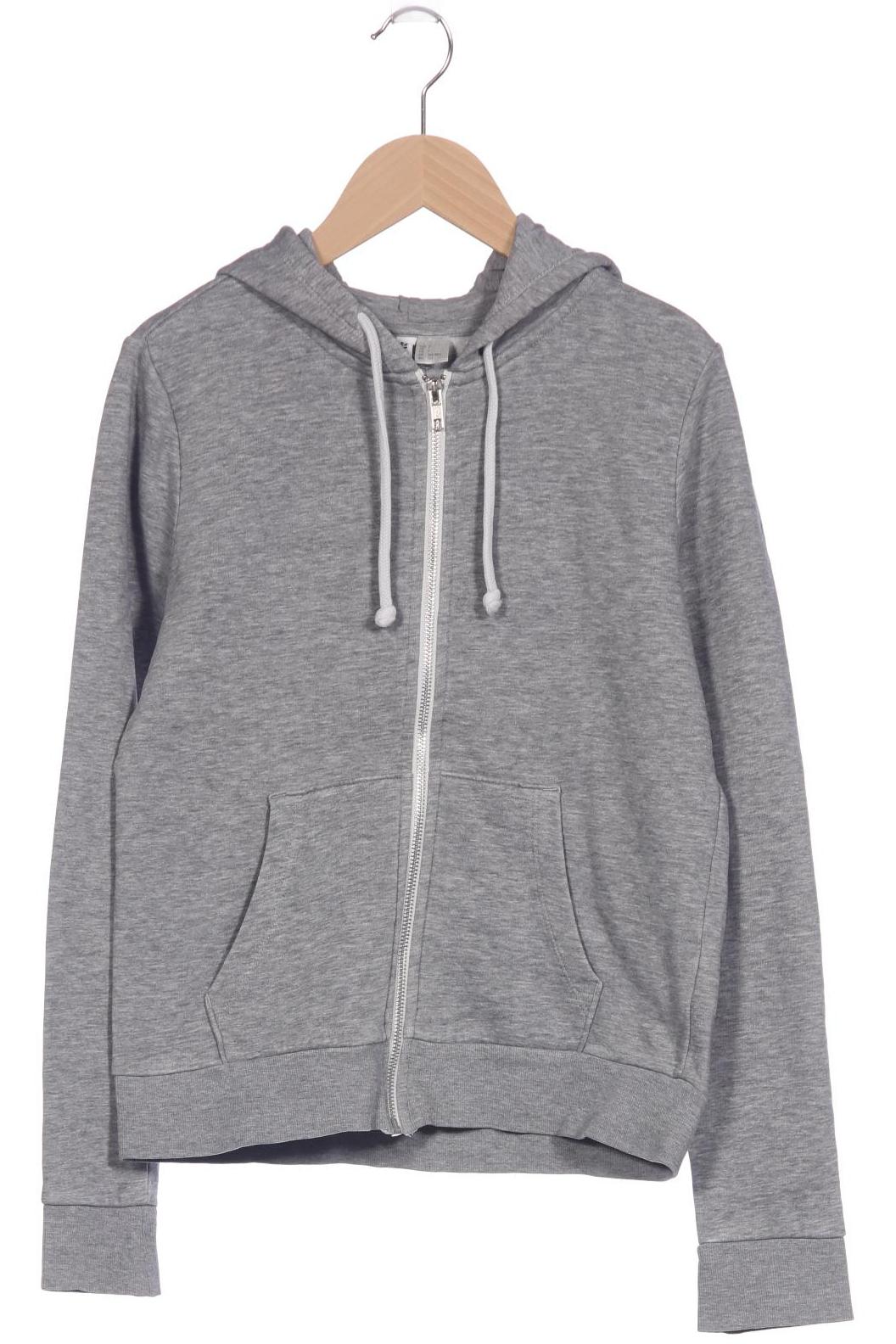 

H&M Damen Kapuzenpullover, grau, Gr. 36