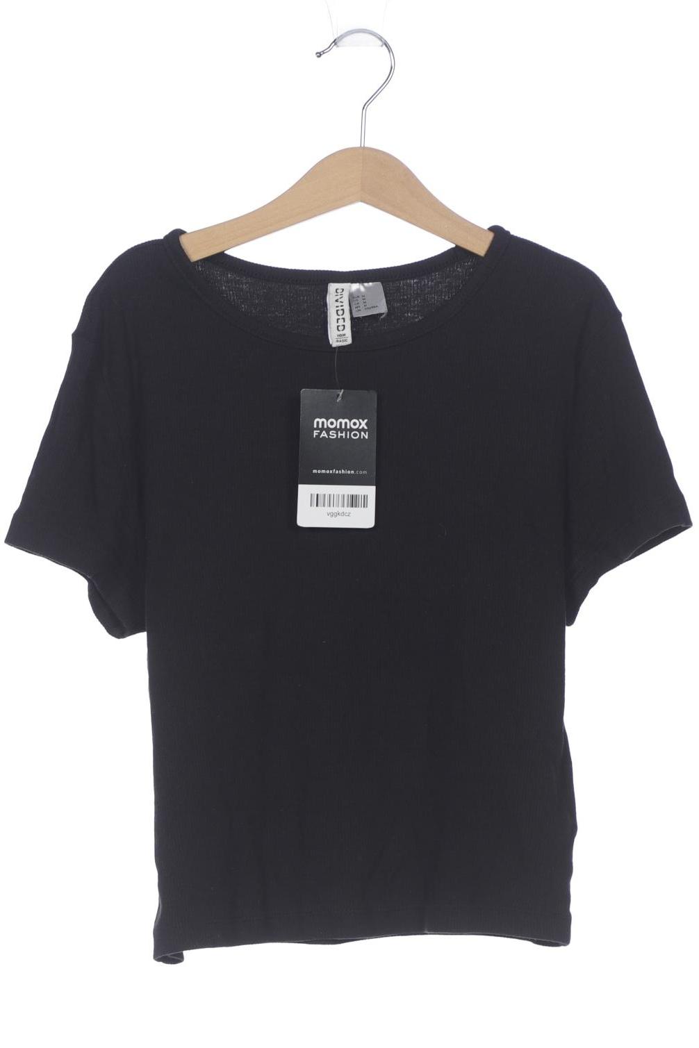 

H&M Damen T-Shirt, schwarz, Gr. 38
