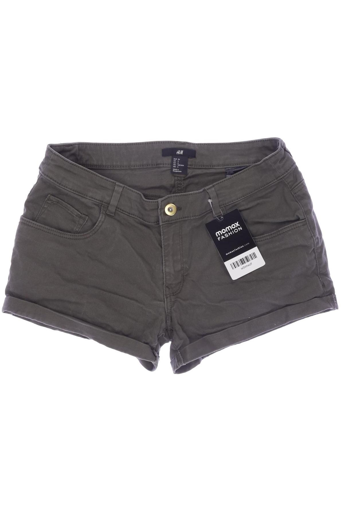 

H&M Damen Shorts, grün, Gr. 36