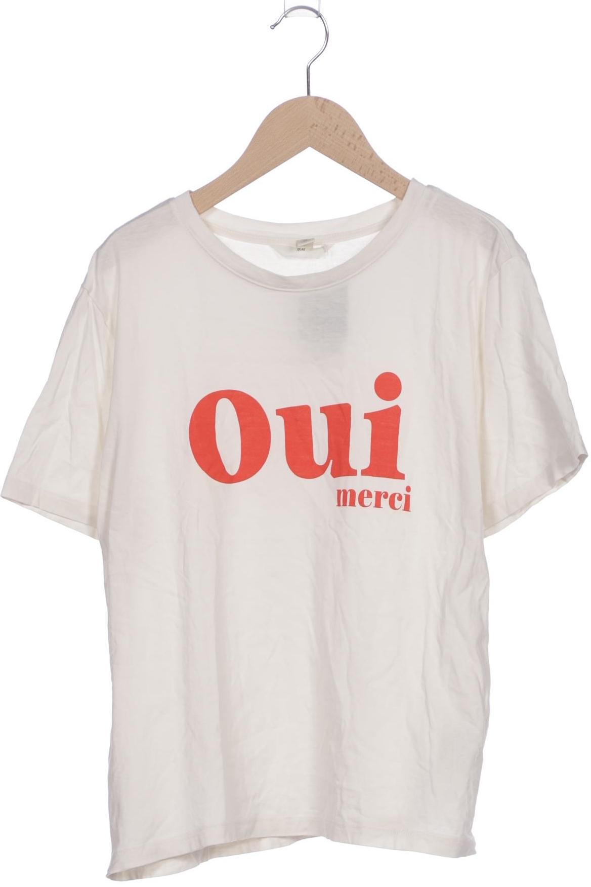 

H&M Damen T-Shirt, cremeweiß, Gr. 38