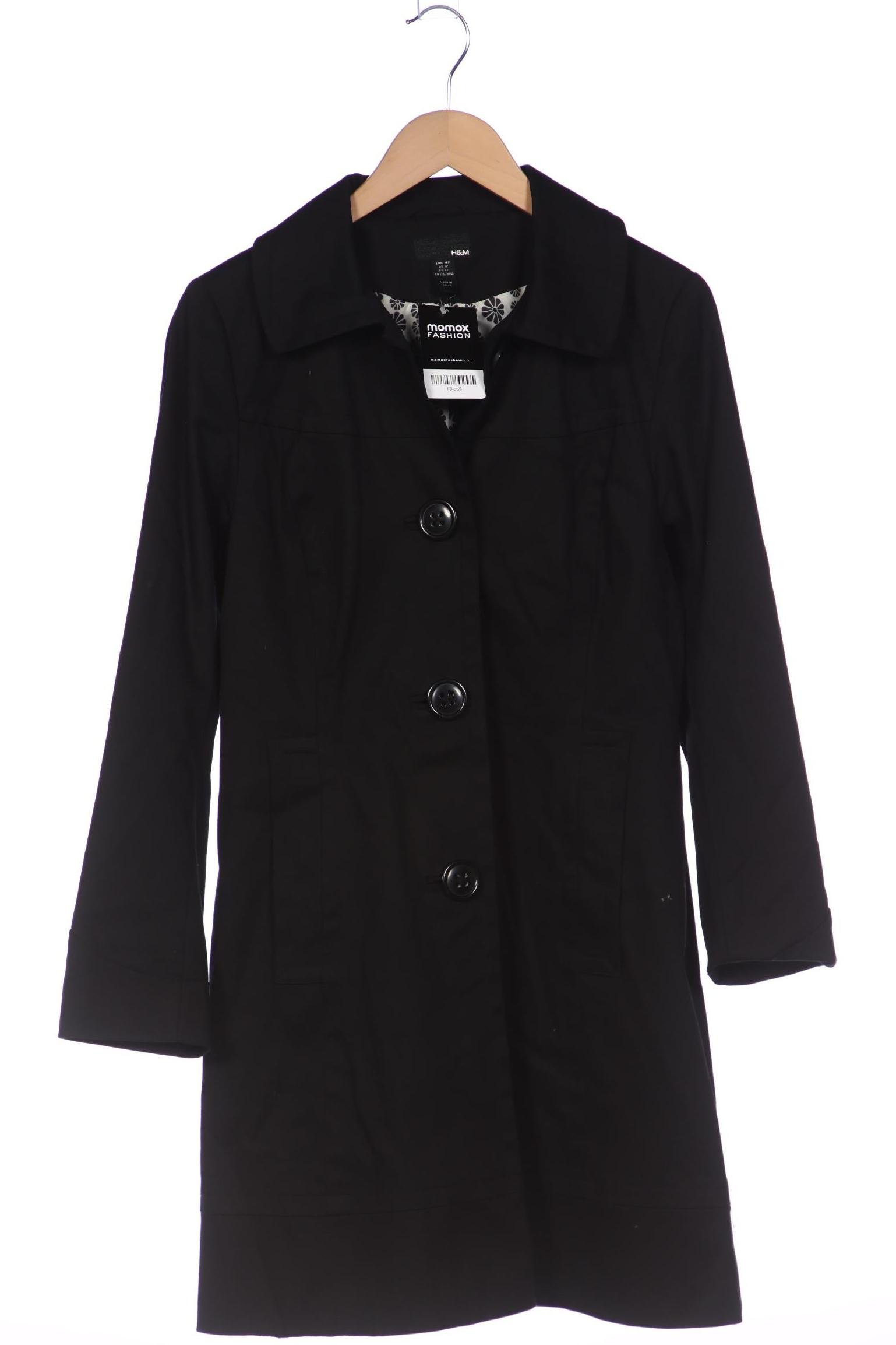 

H&M Damen Mantel, schwarz, Gr. 42
