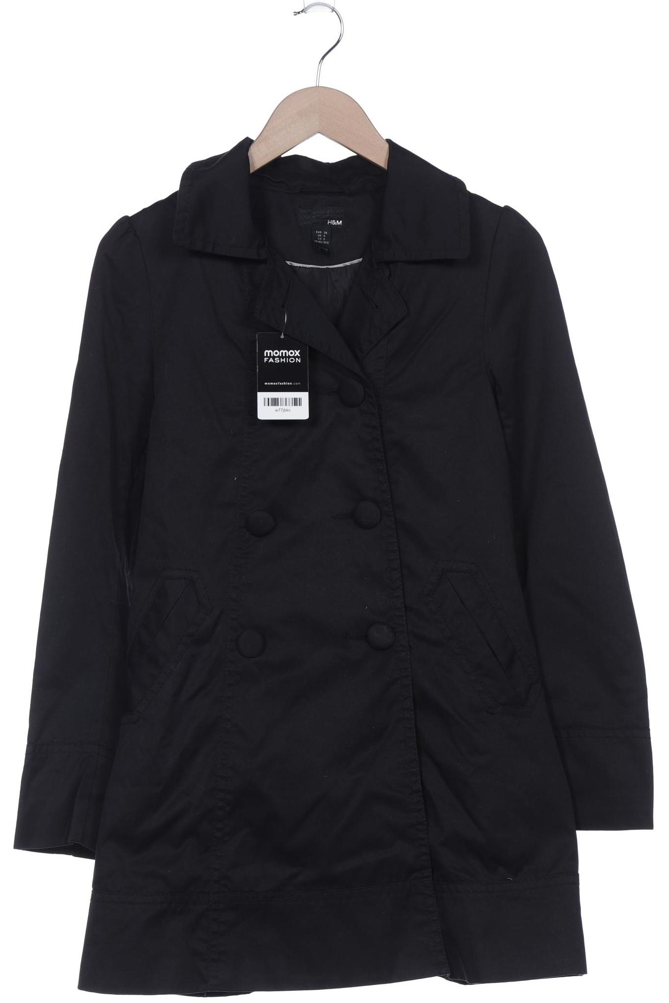 

H&M Damen Mantel, schwarz, Gr. 36