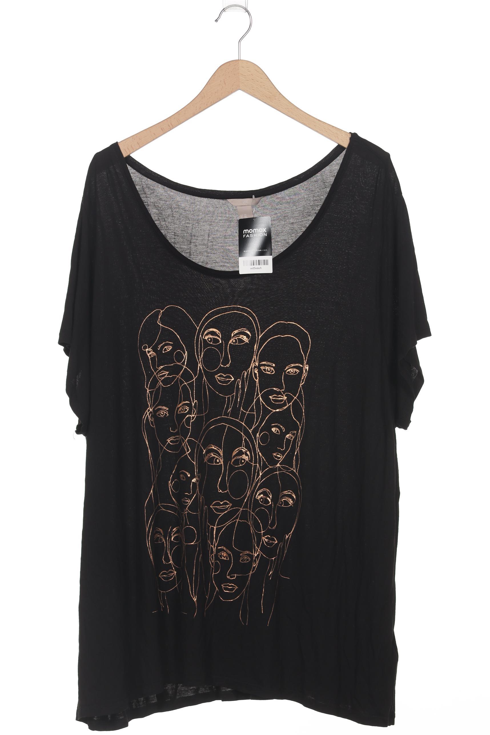 

H&M Damen T-Shirt, schwarz, Gr. 48