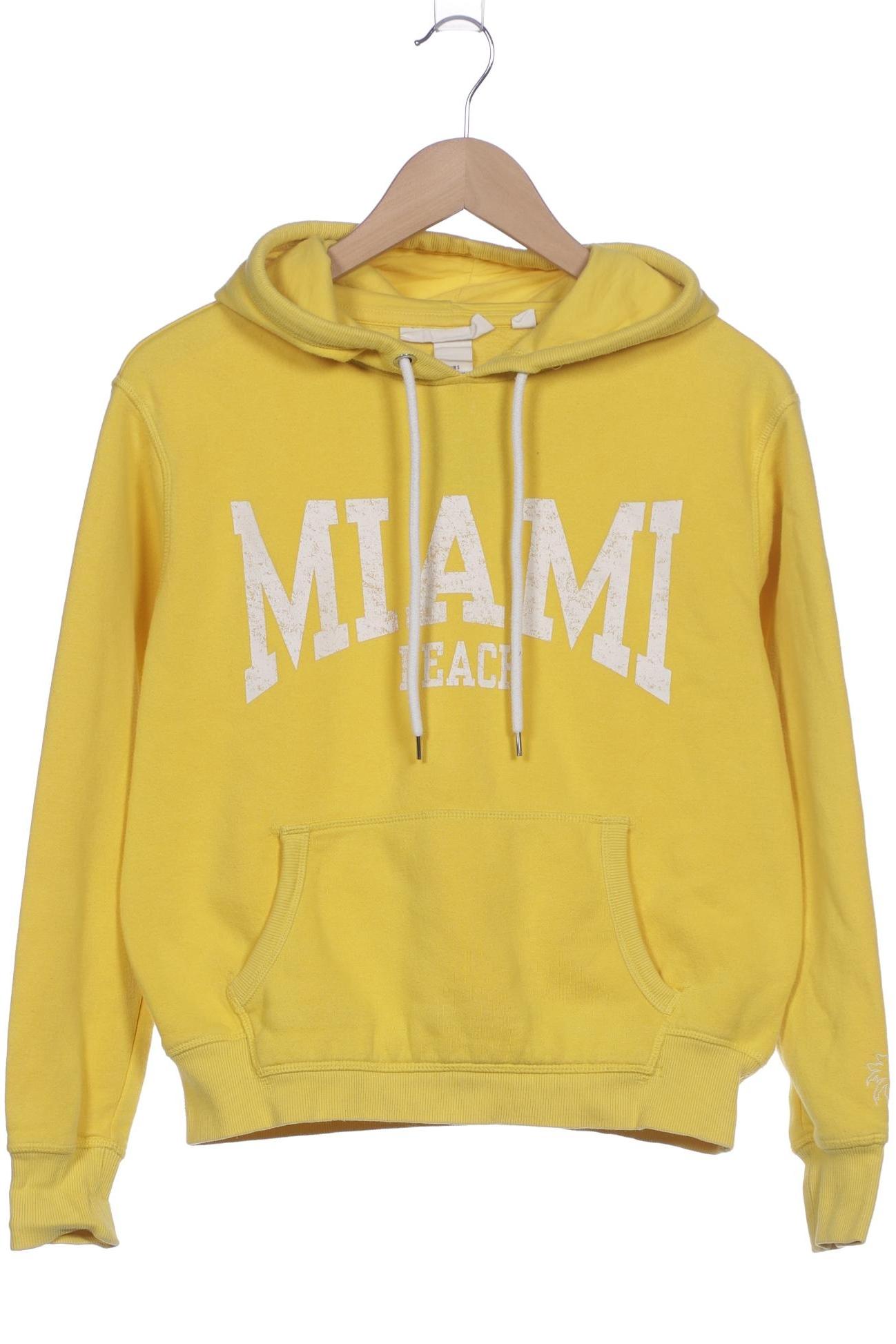 

H&M Damen Kapuzenpullover, gelb, Gr. 36