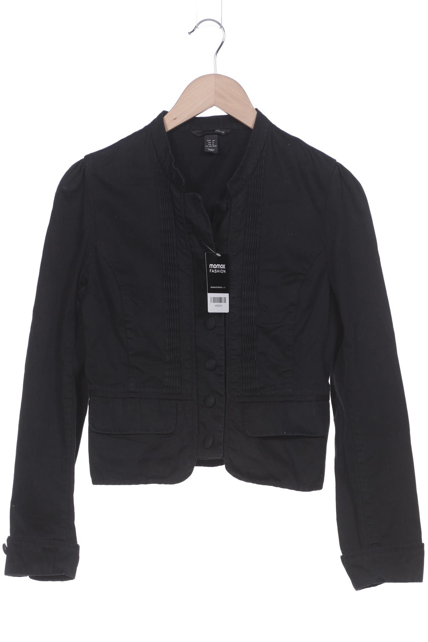 

H&M Damen Jacke, schwarz, Gr. 38