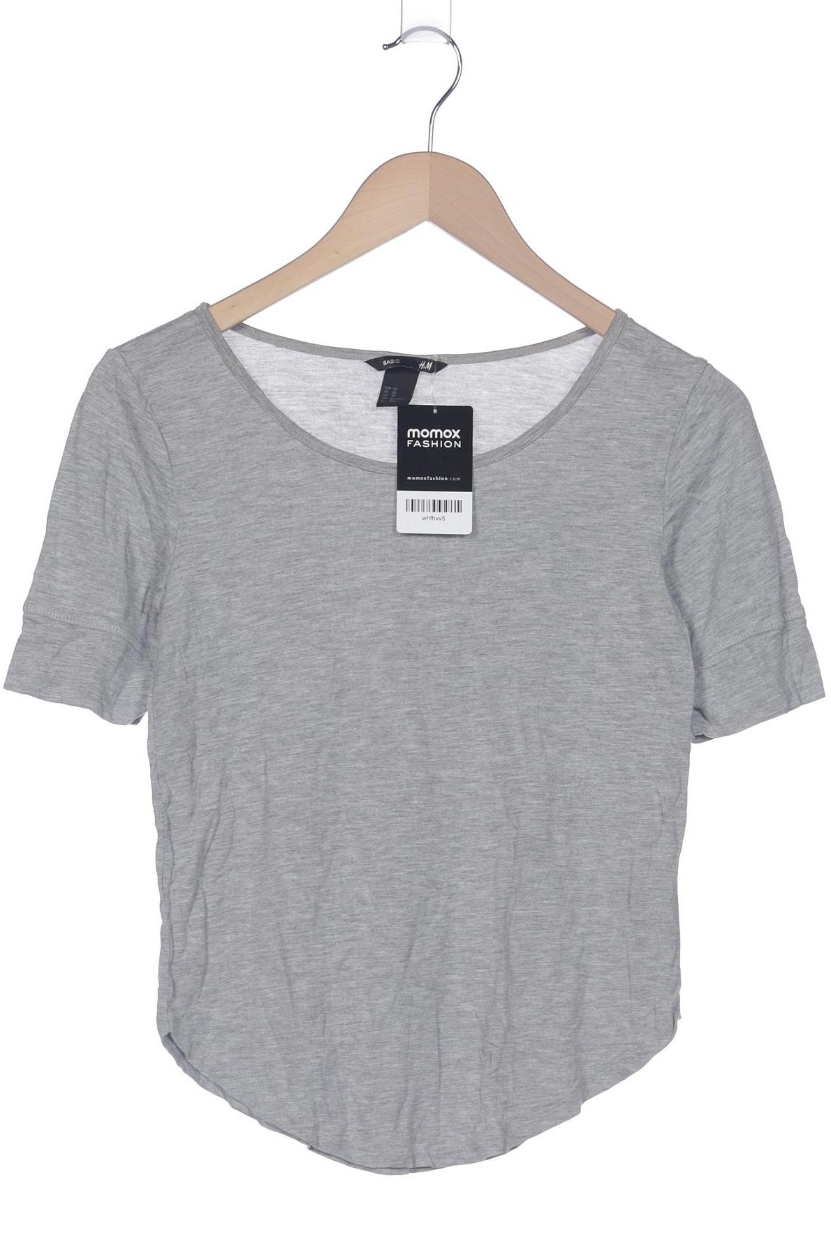 

H&M Damen T-Shirt, grau, Gr. 34