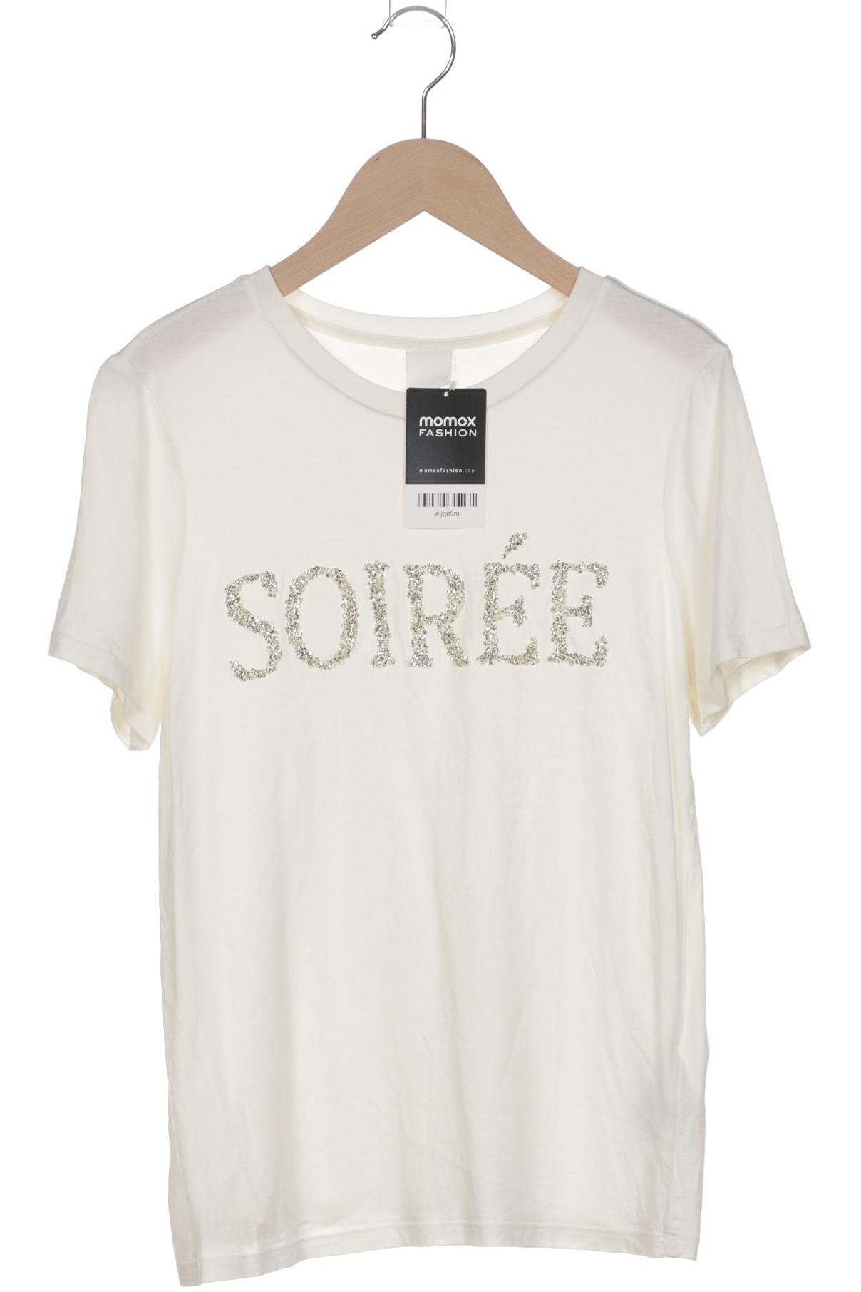 

H&M Damen T-Shirt, cremeweiß, Gr. 36