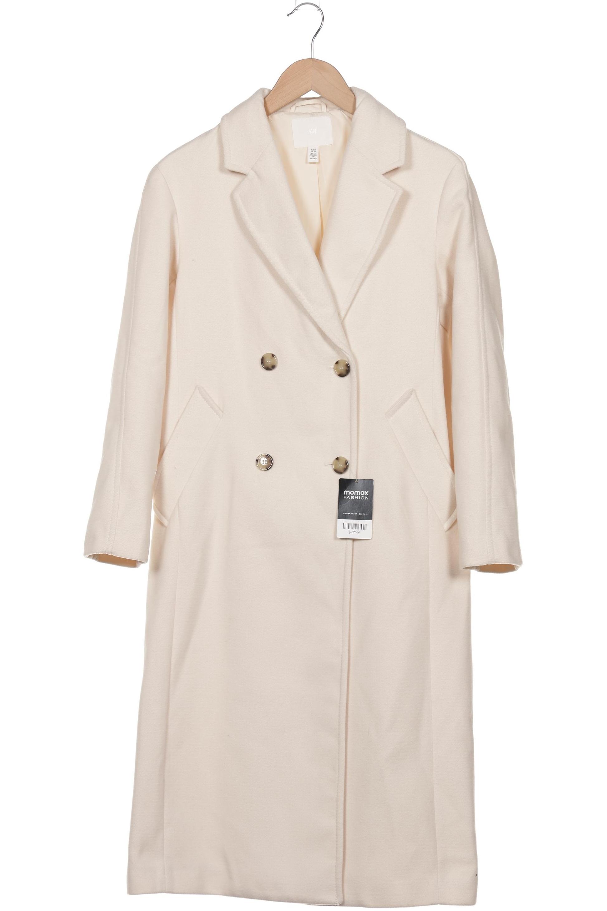 

H&M Damen Mantel, cremeweiß, Gr. 34