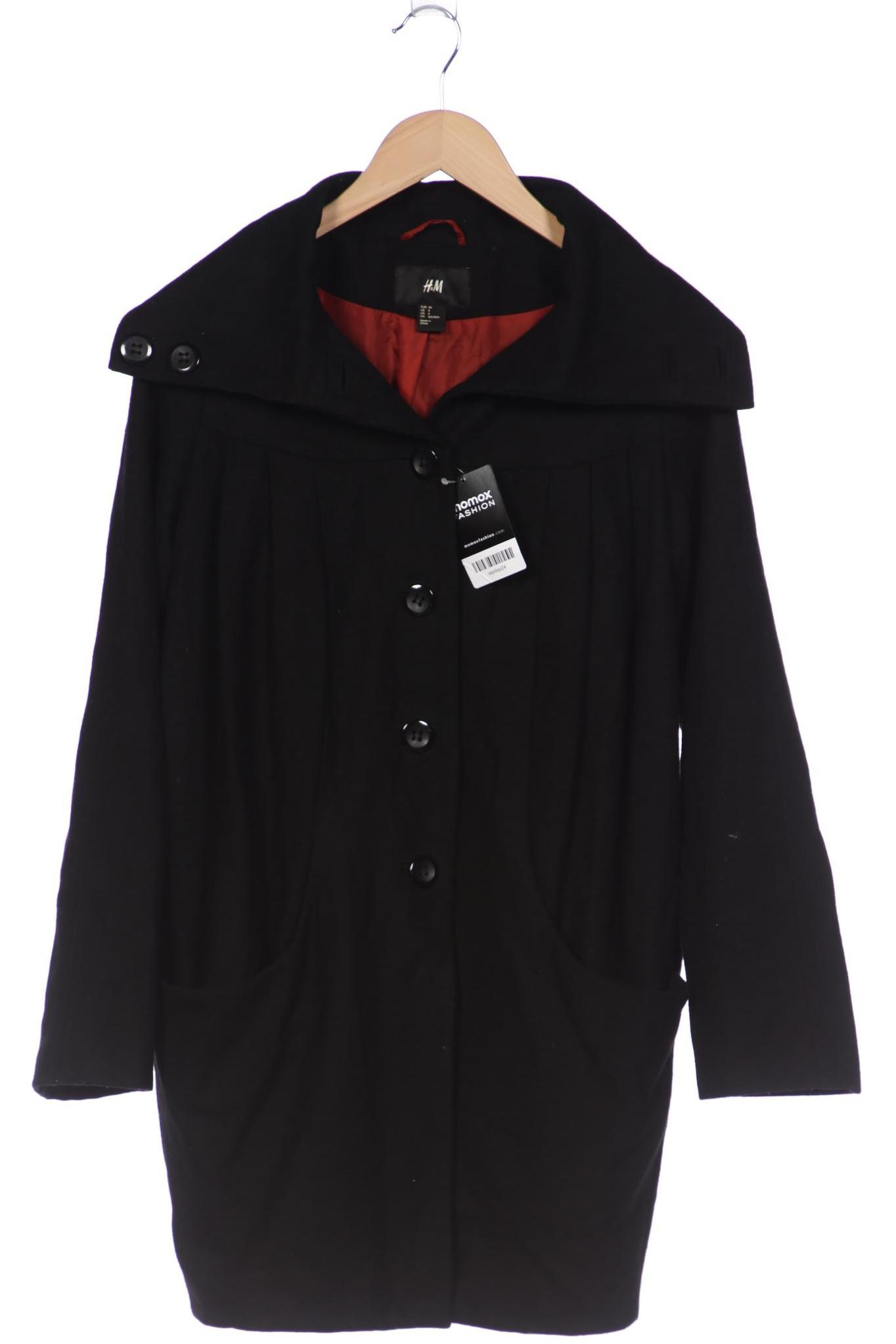 

H&M Damen Mantel, schwarz, Gr. 34