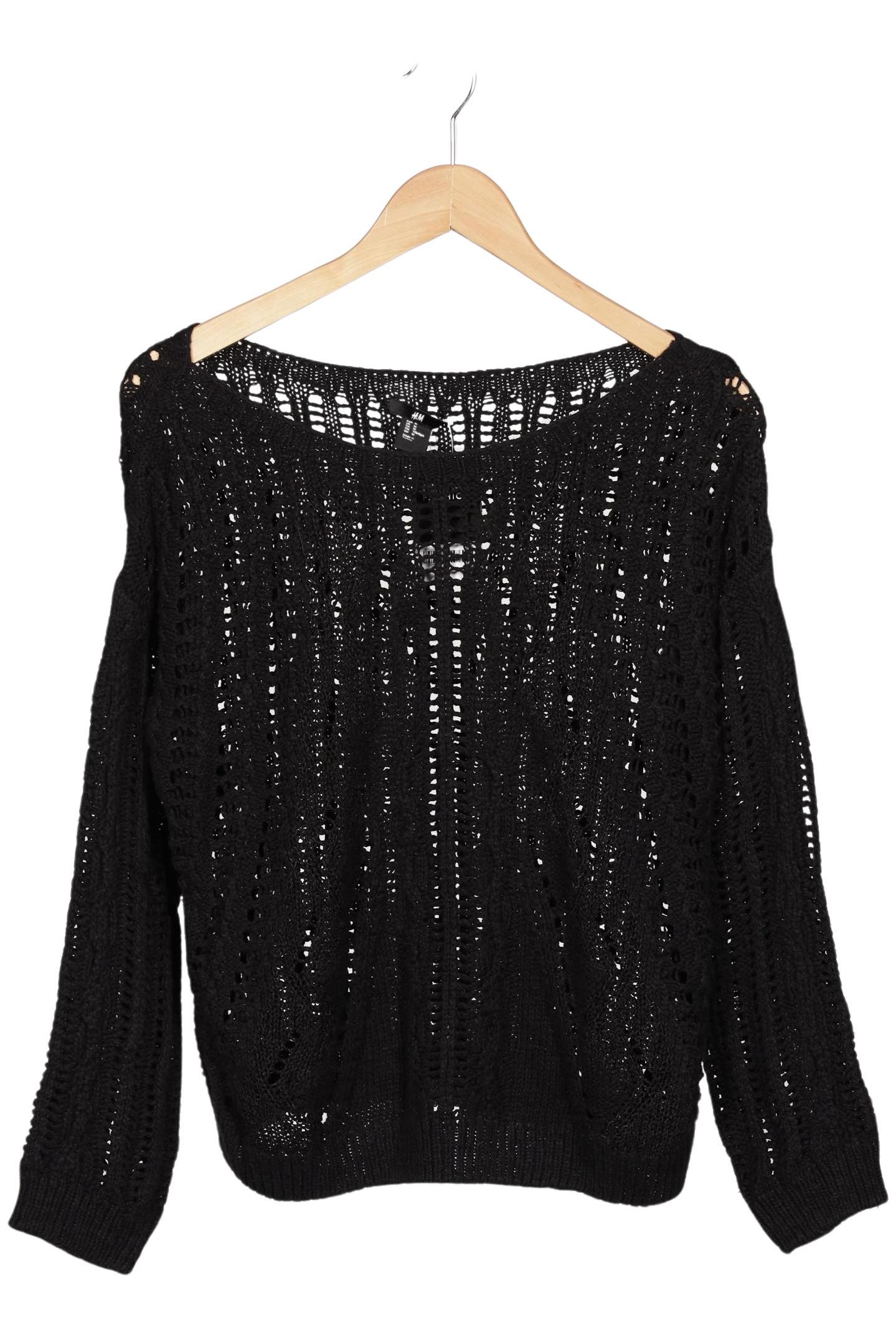 

H&M Damen Pullover, schwarz, Gr. 38