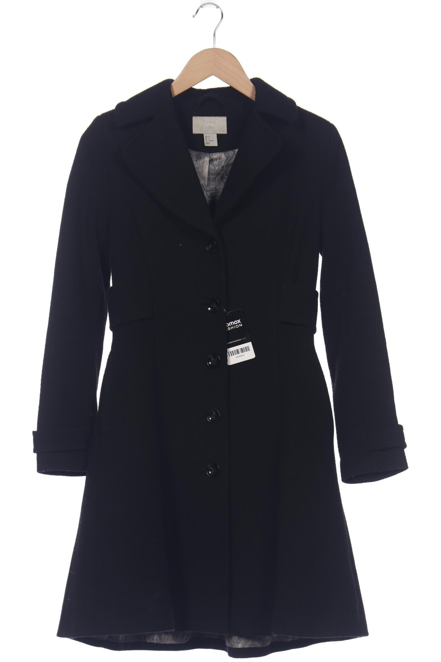 

H&M Damen Mantel, schwarz, Gr. 34