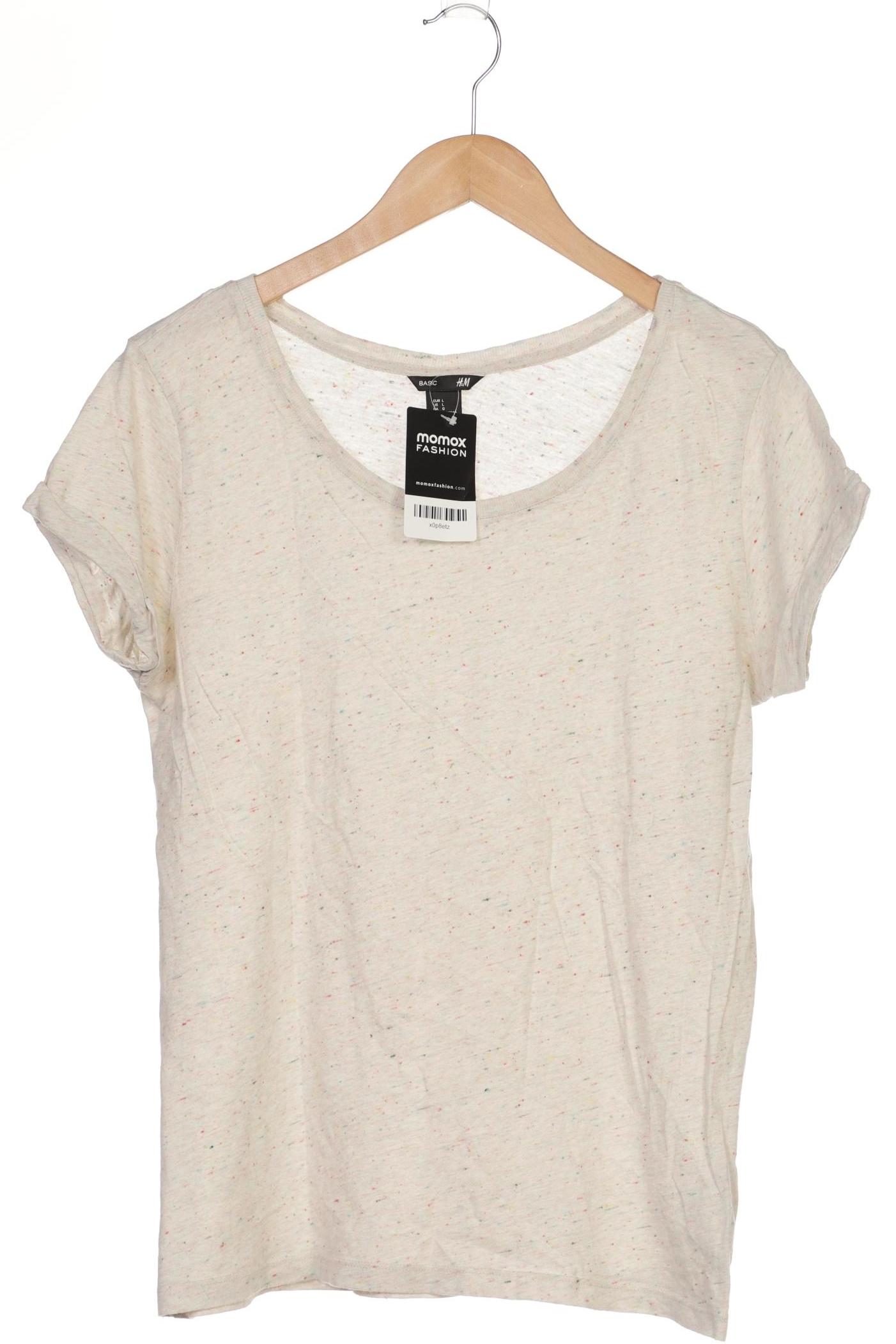 

H&M Damen T-Shirt, beige, Gr. 42