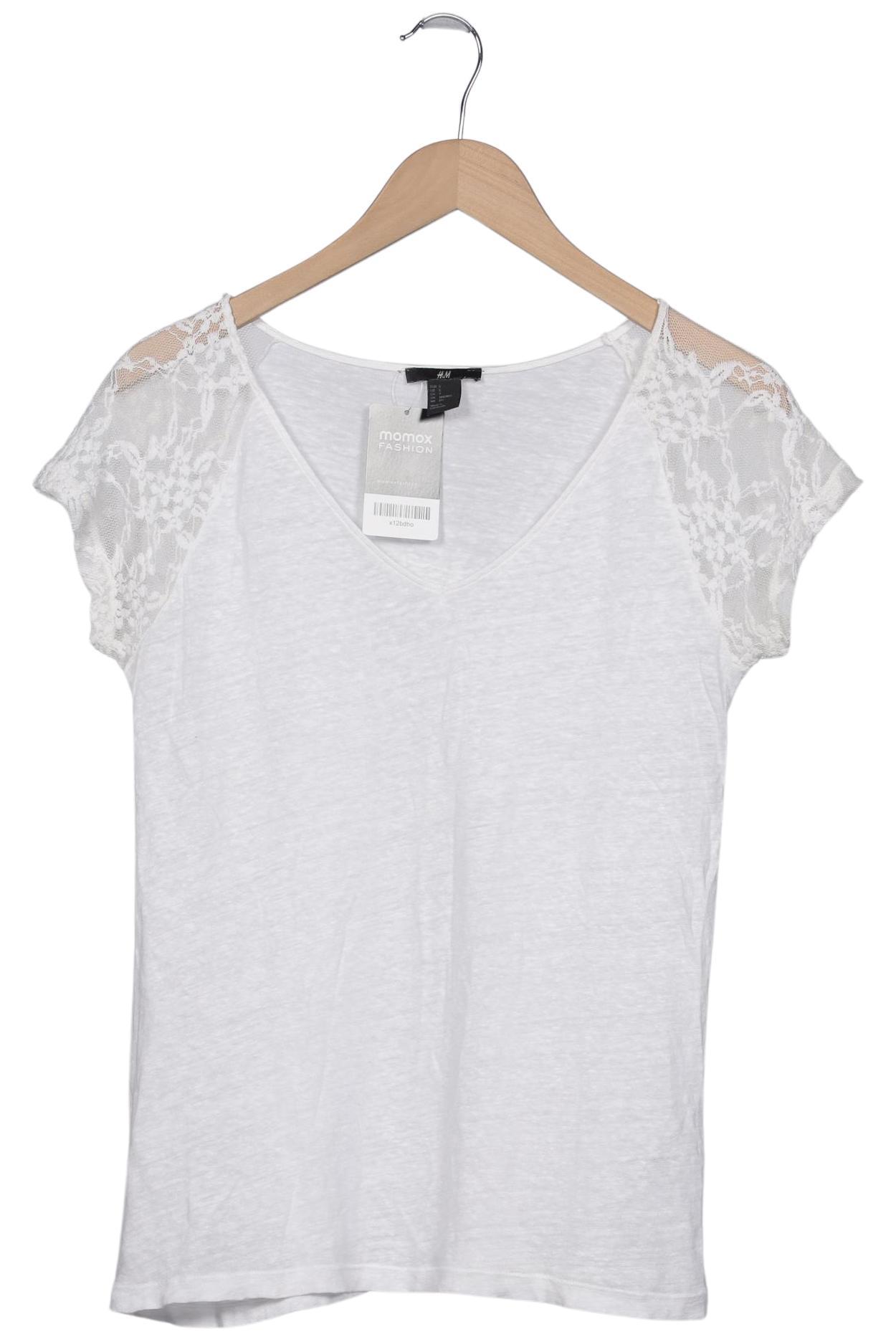 

H&M Damen T-Shirt, weiß, Gr. 36