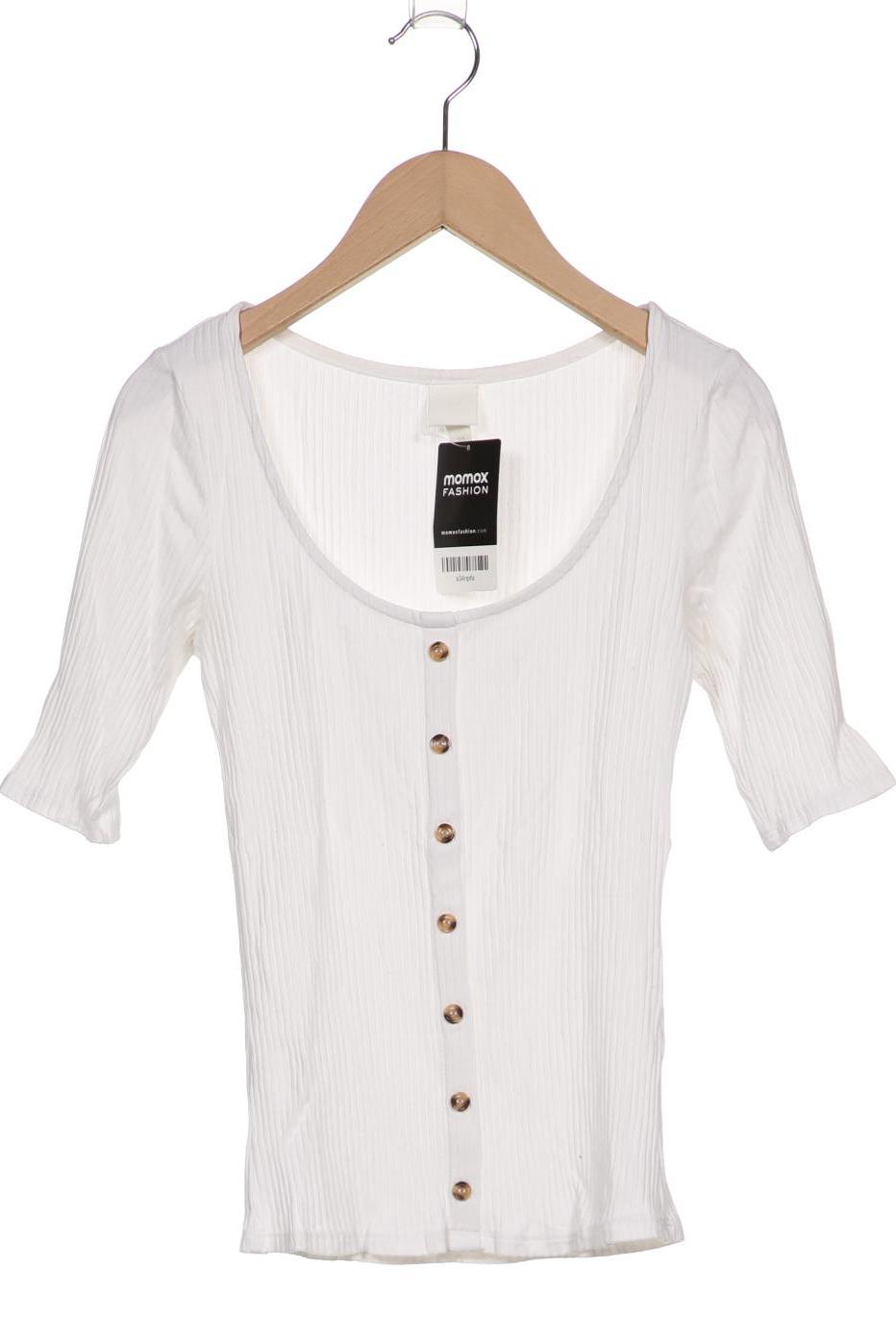 

H&M Damen T-Shirt, weiß, Gr. 34