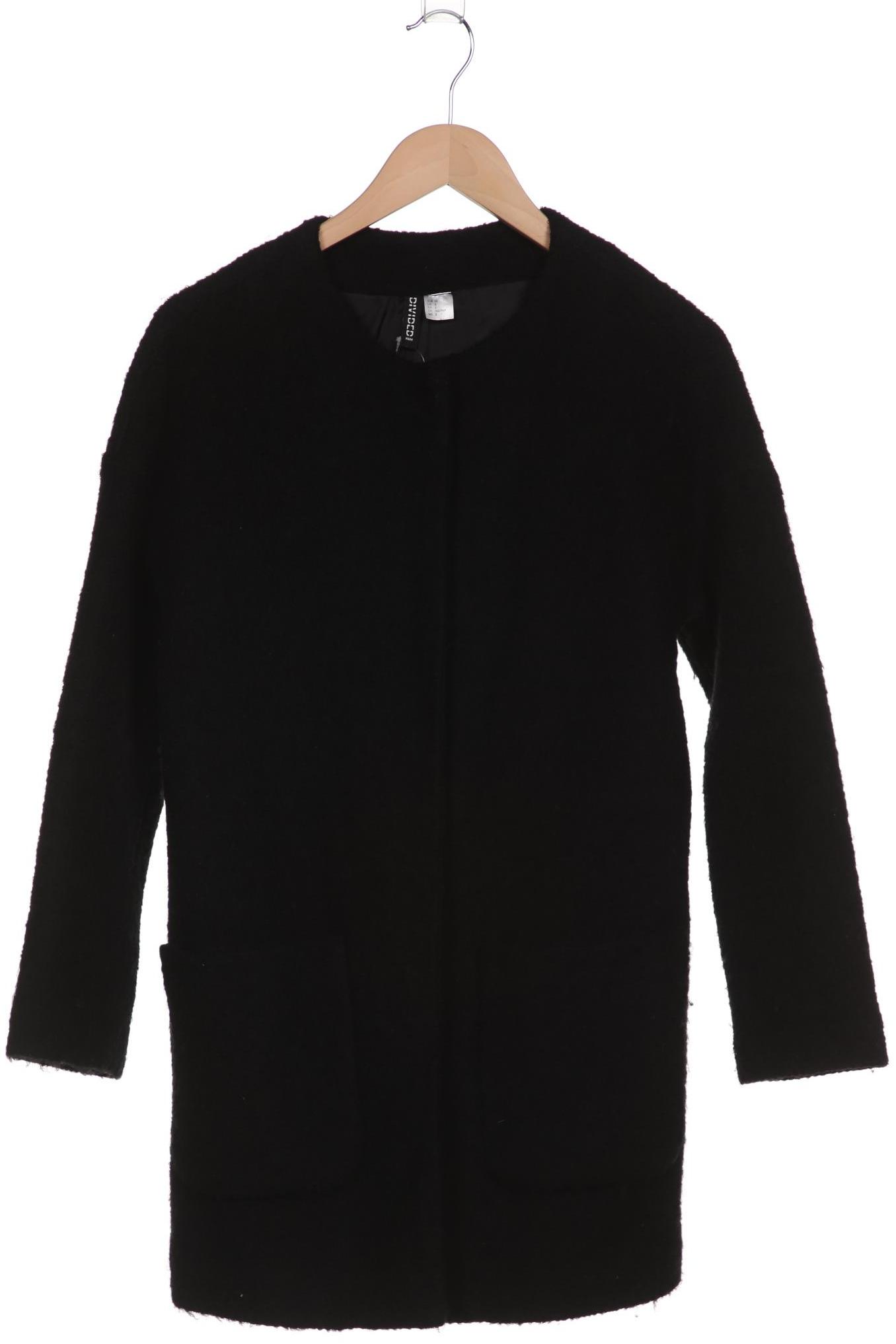 

H&M Damen Mantel, schwarz, Gr. 32