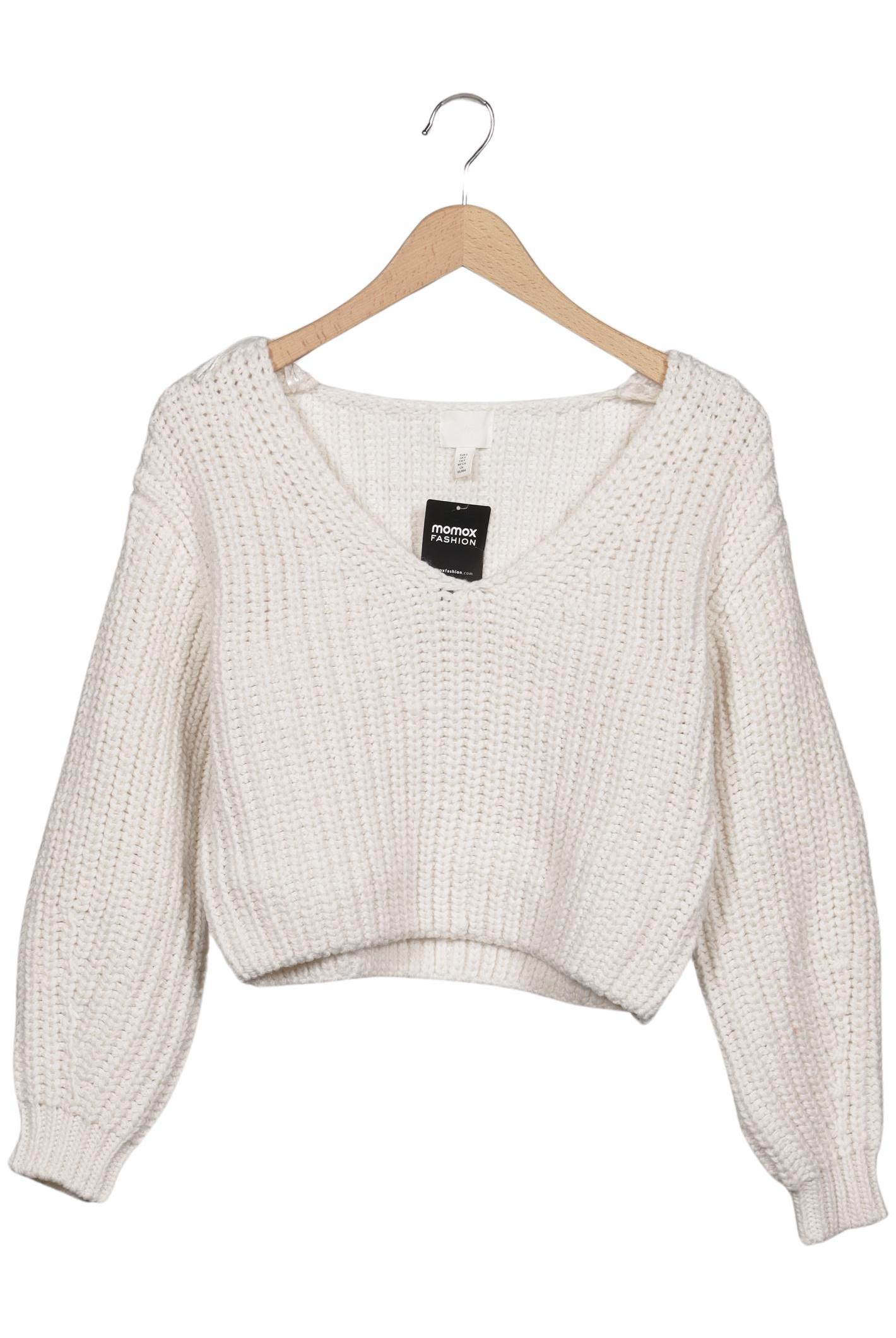 

H&M Damen Pullover, cremeweiß, Gr. 36