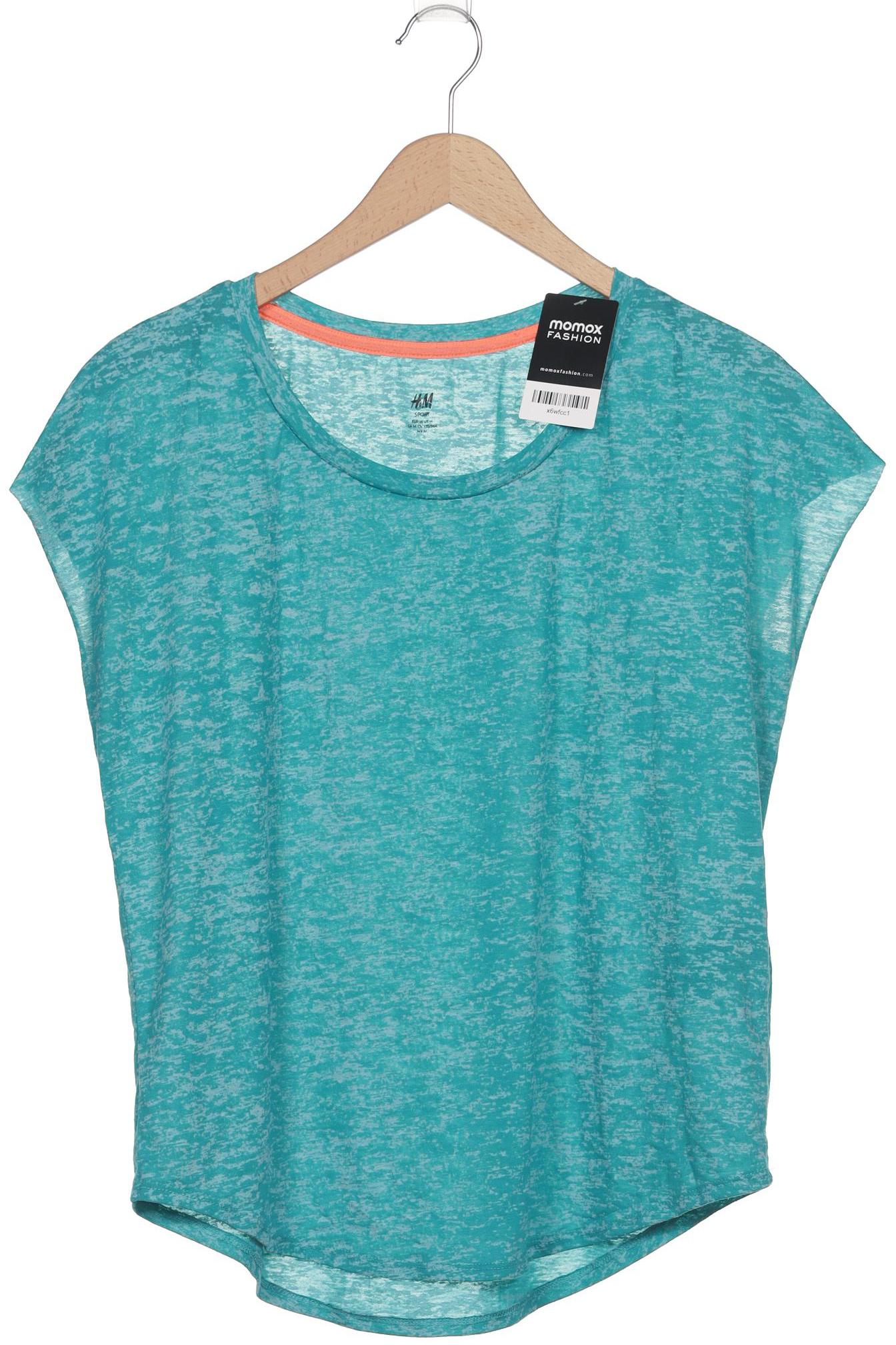 

H&M Damen T-Shirt, türkis, Gr. 38