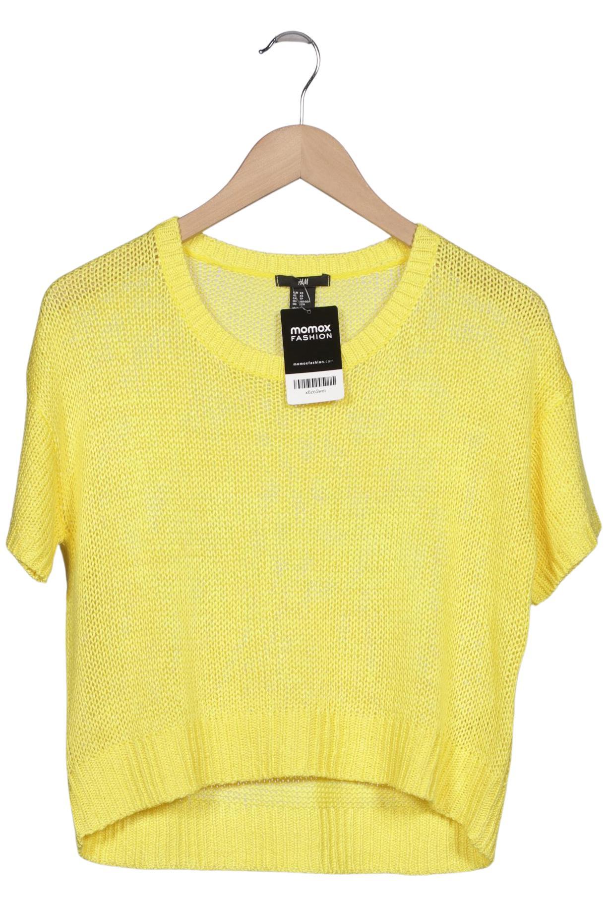 

H&M Damen Pullover, gelb, Gr. 34