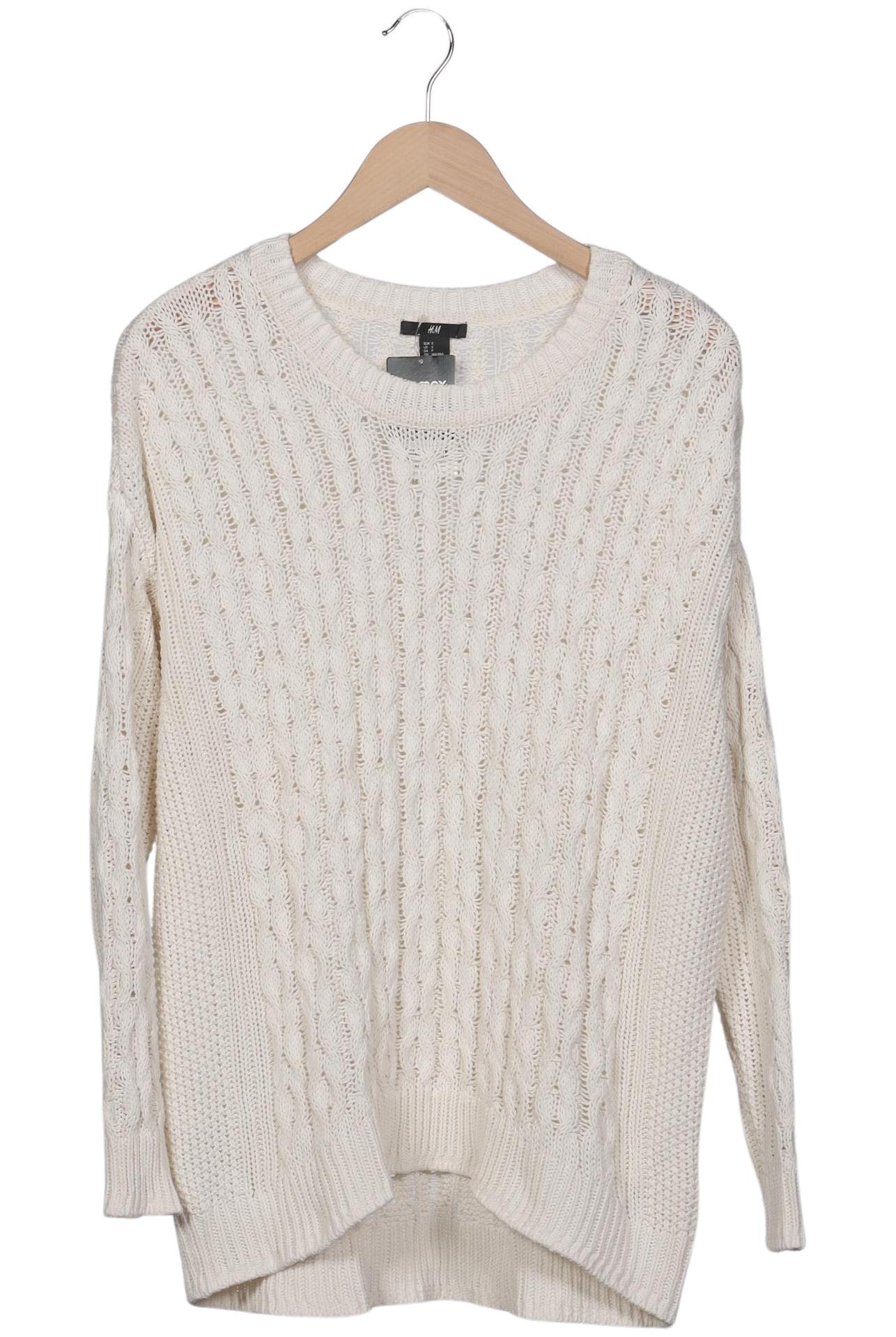 

H&M Damen Pullover, cremeweiß, Gr. 36