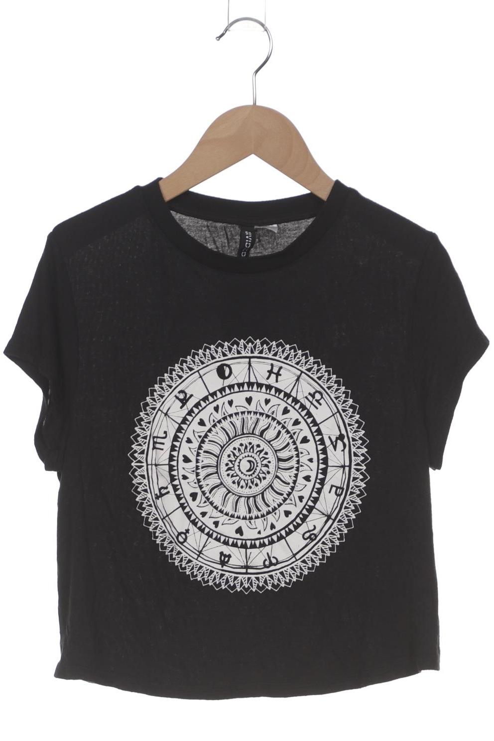 

H&M Damen T-Shirt, schwarz, Gr. 36