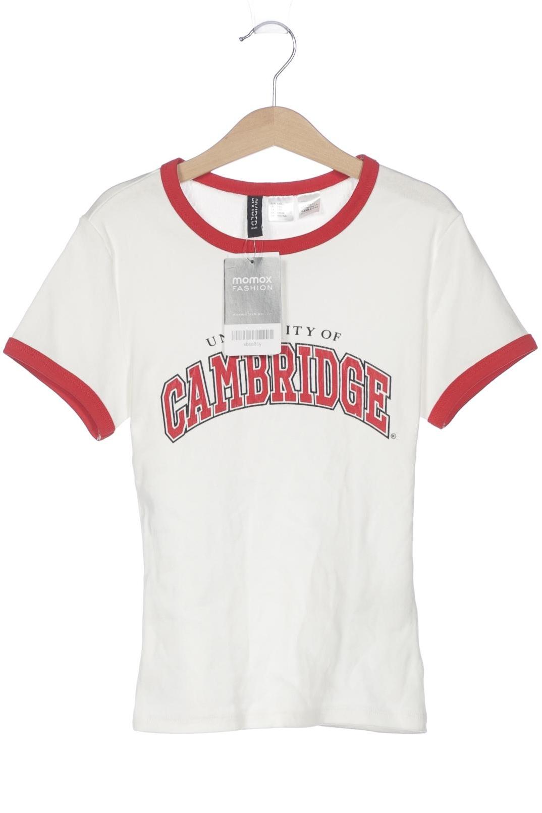 

H&M Damen T-Shirt, weiß, Gr. 32