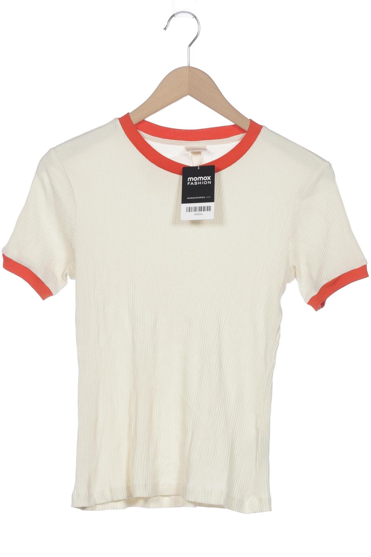 

H&M Damen T-Shirt, cremeweiß, Gr. 38