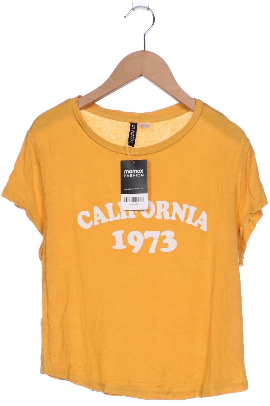 

H&M Damen T-Shirt, gelb, Gr. 38