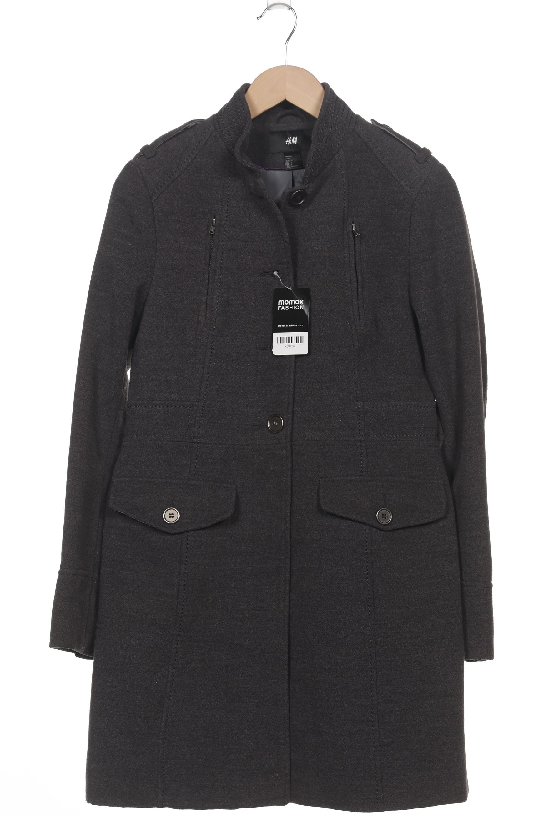 

H&M Damen Mantel, grau, Gr. 38
