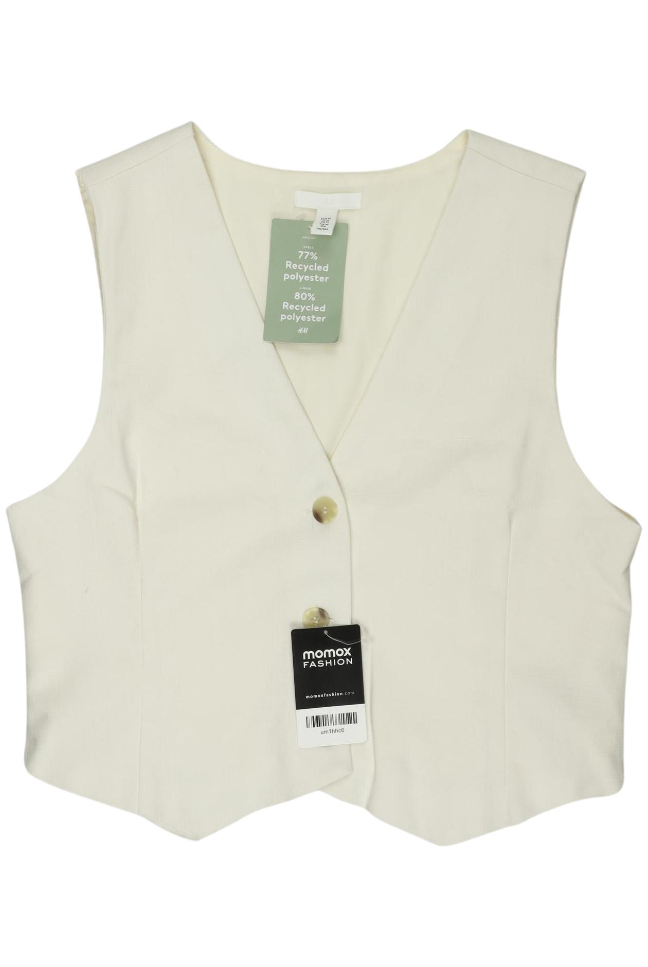 

H&M Damen Weste, cremeweiß, Gr. 38