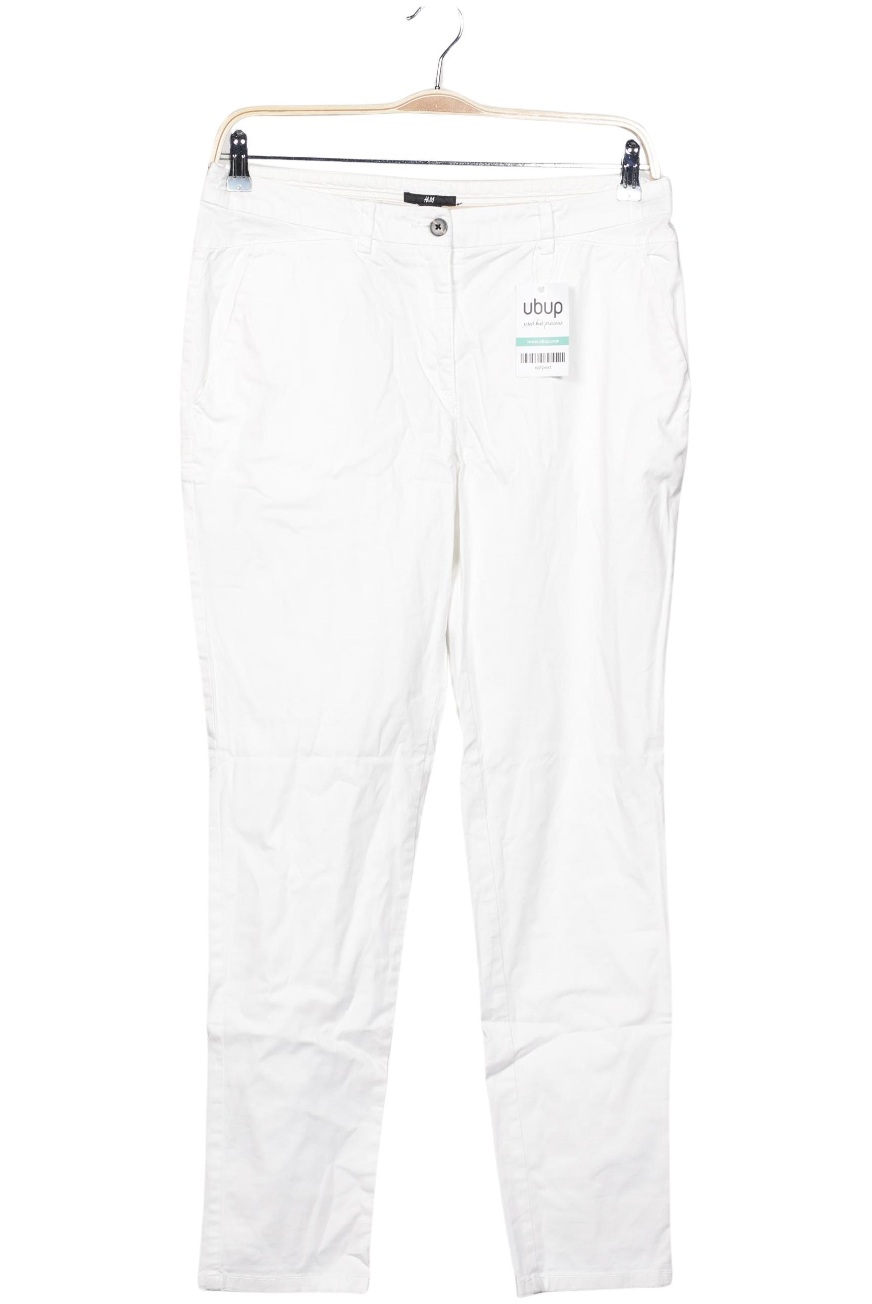 

H&M Damen Stoffhose, weiß, Gr. 40